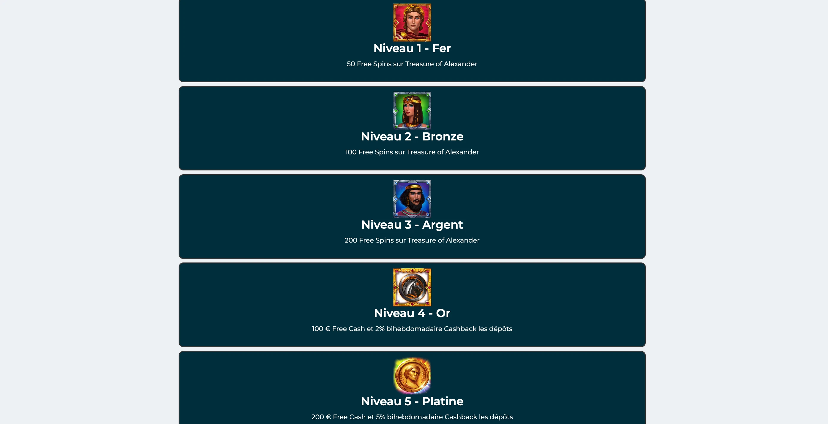 programme vip alexander casino