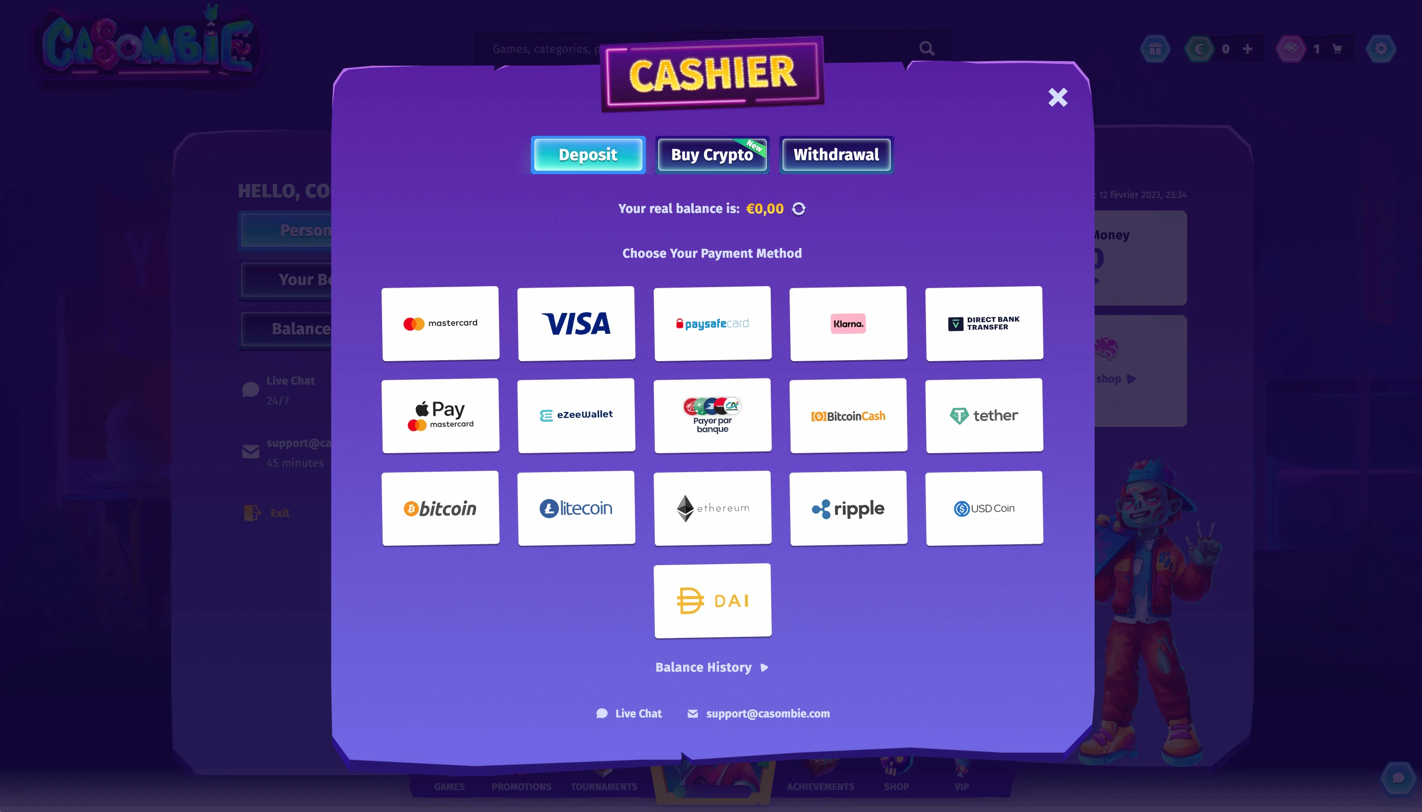 méthodes de paiement casombie