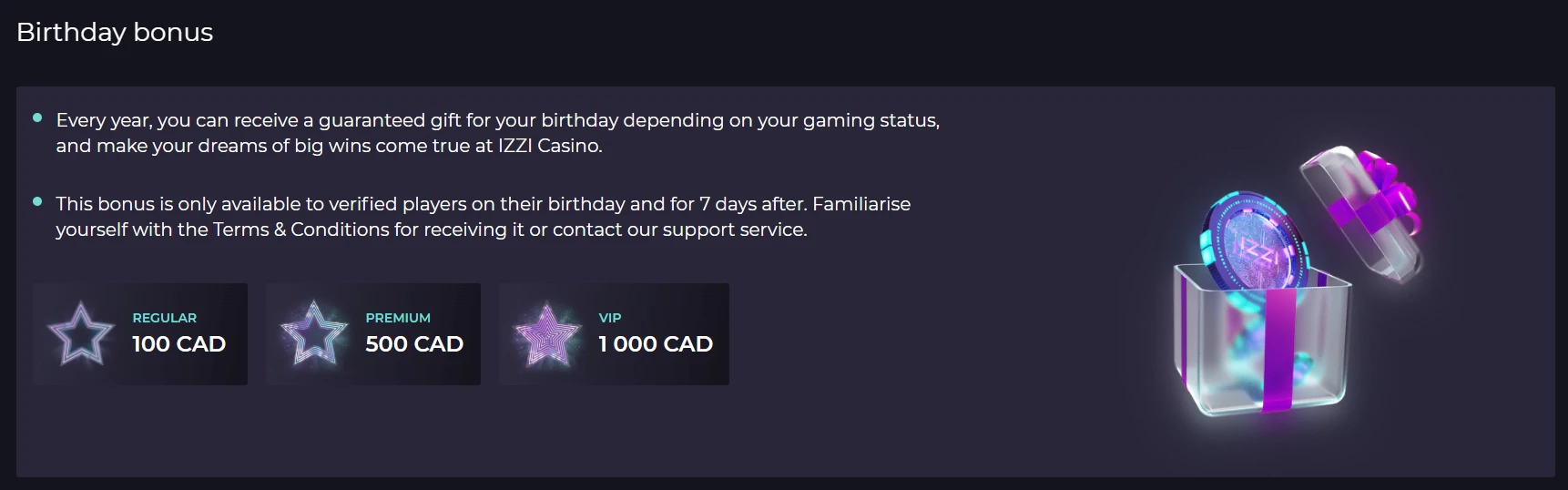 birthday bonus