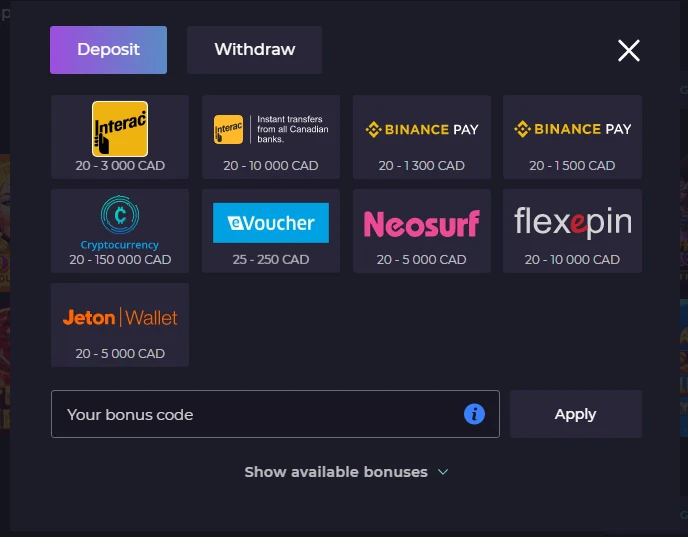 deposit