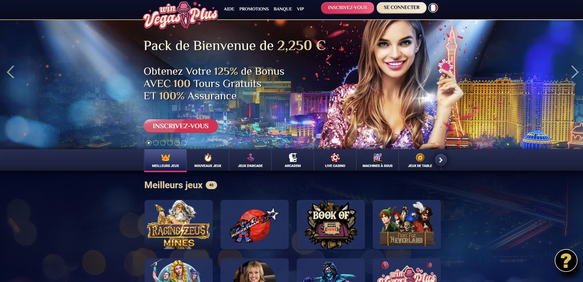 Offre de bienvenue sur Vegas Plus