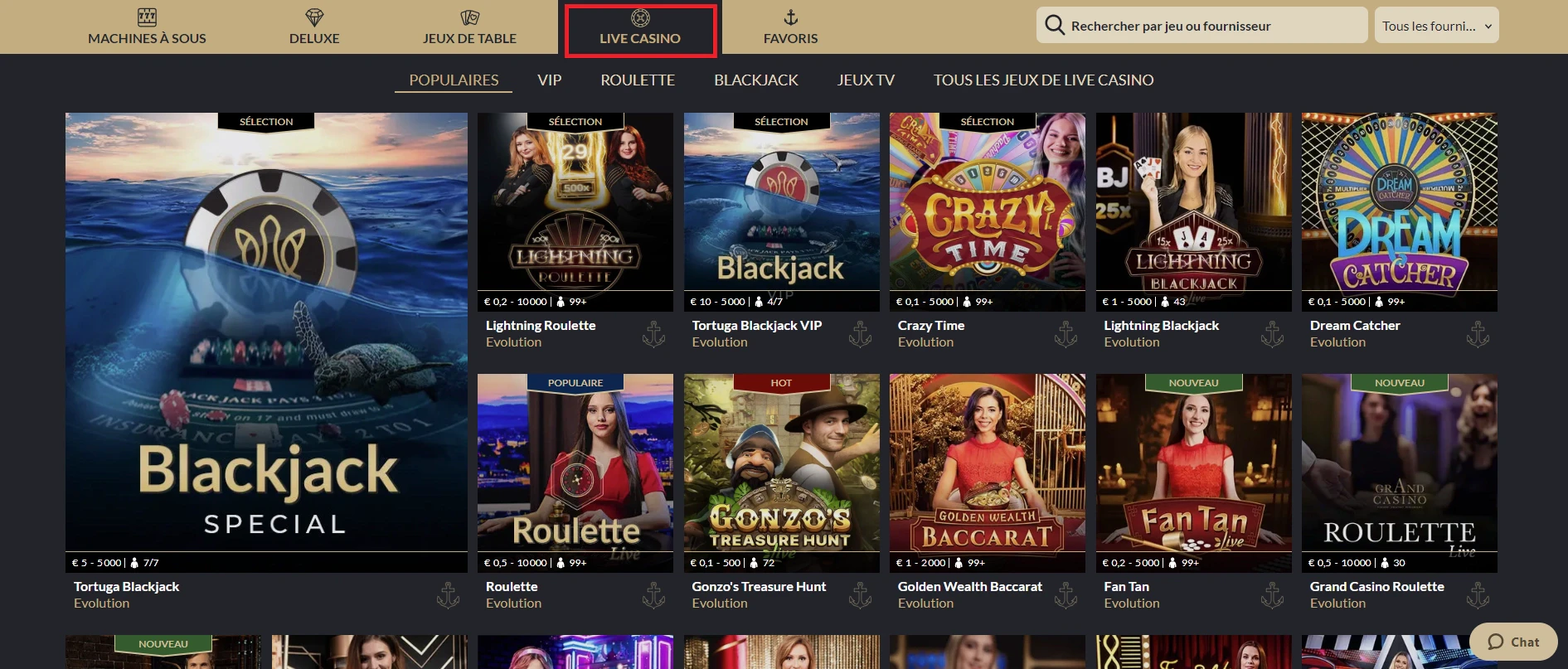 Live Casino Tortuga