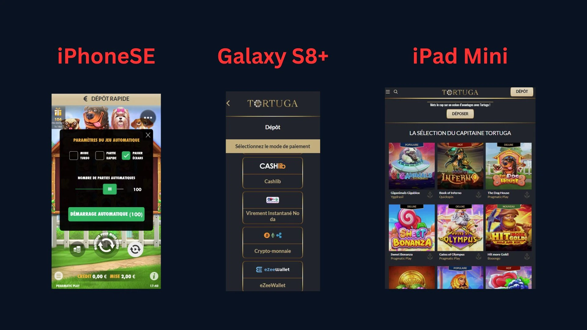 Jouer sur mobile, Tortuga