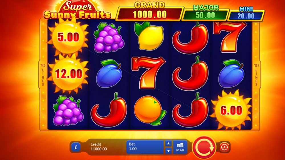 Super Sunny Fruits: Hold and Win