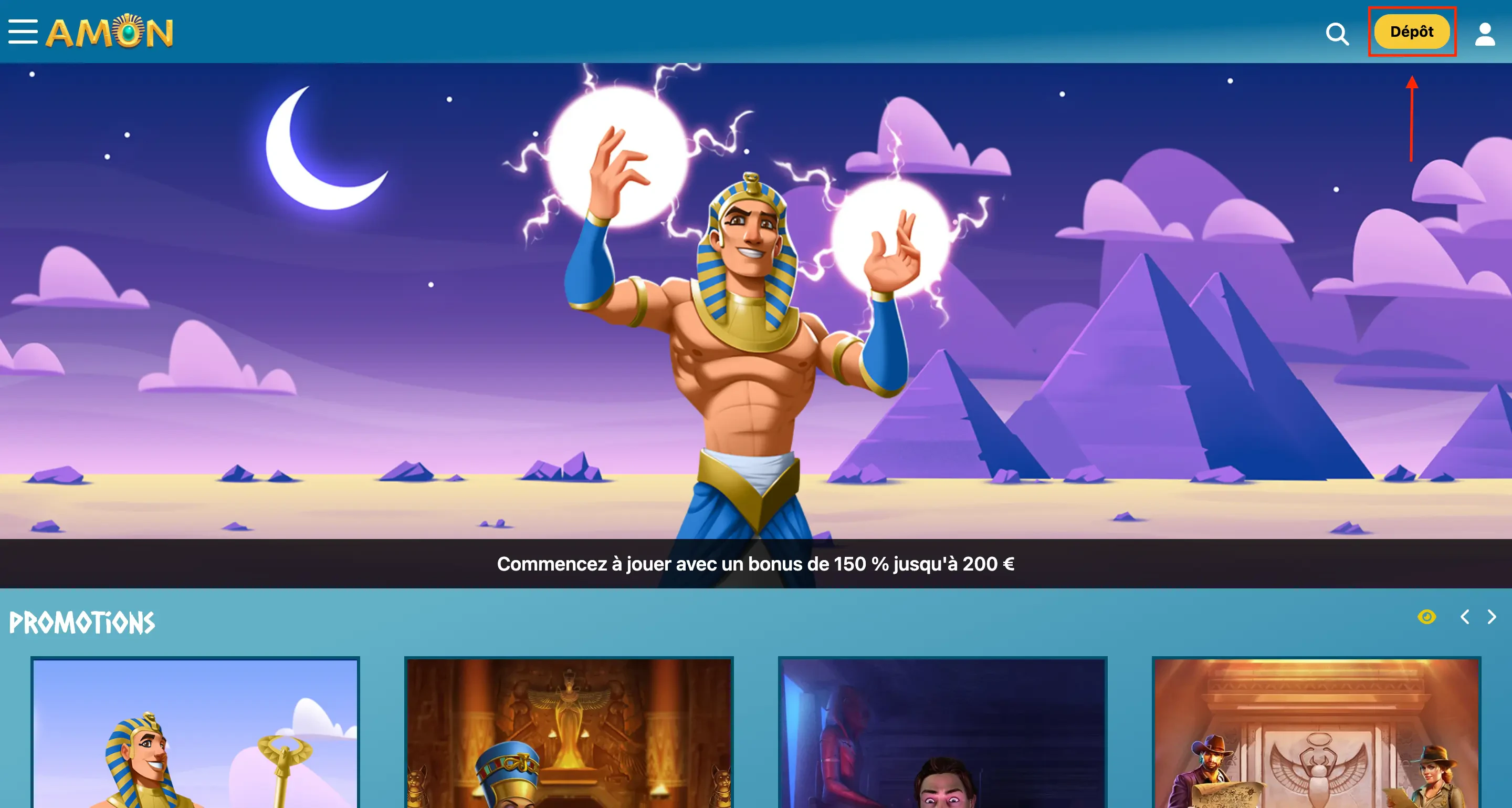amon casino dépôt