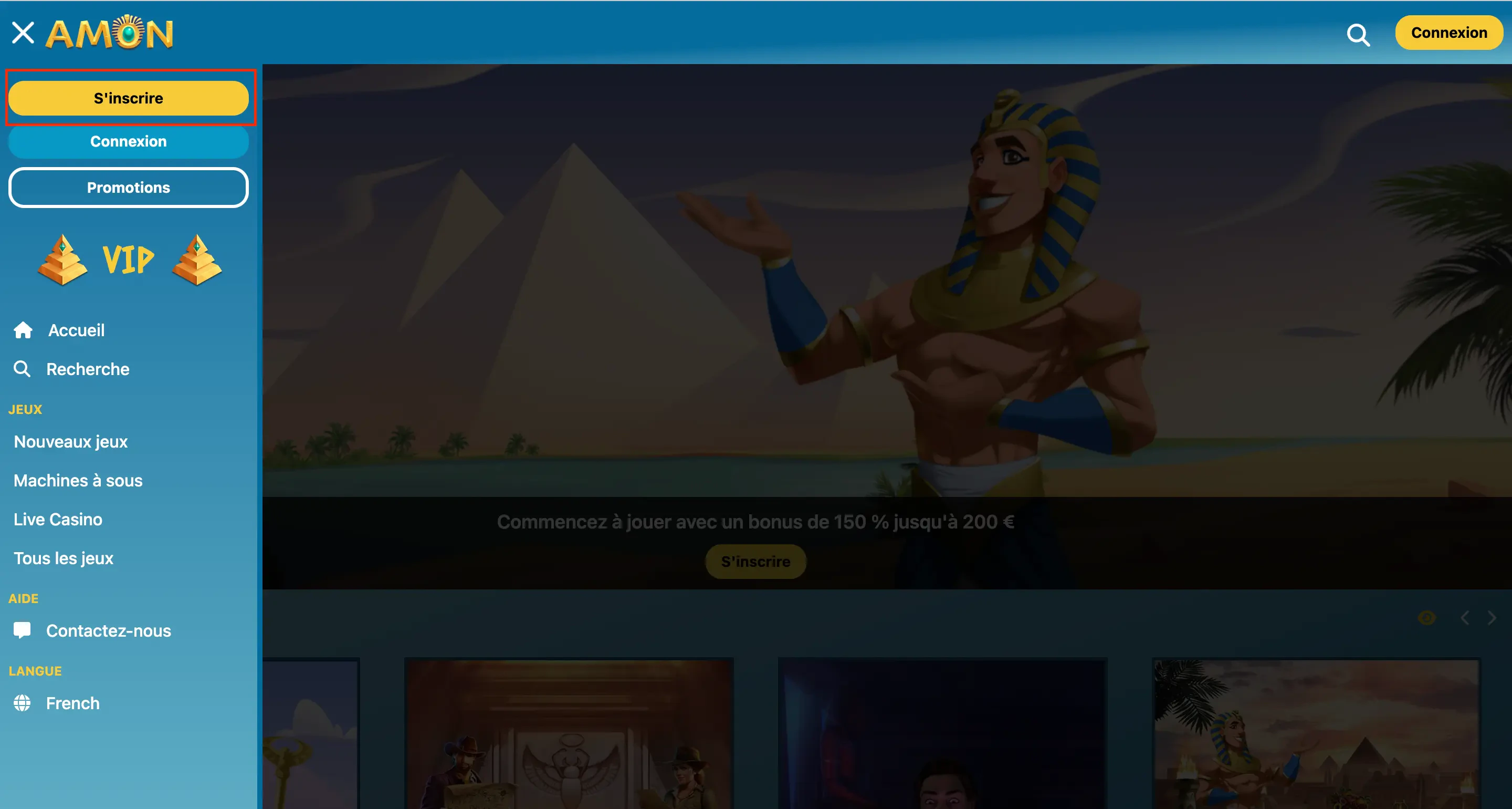 Amon Casino S'inscrire