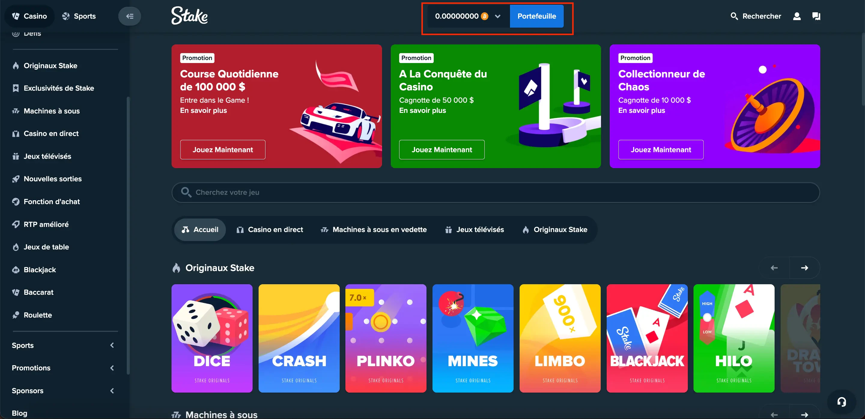 portefeuille stake