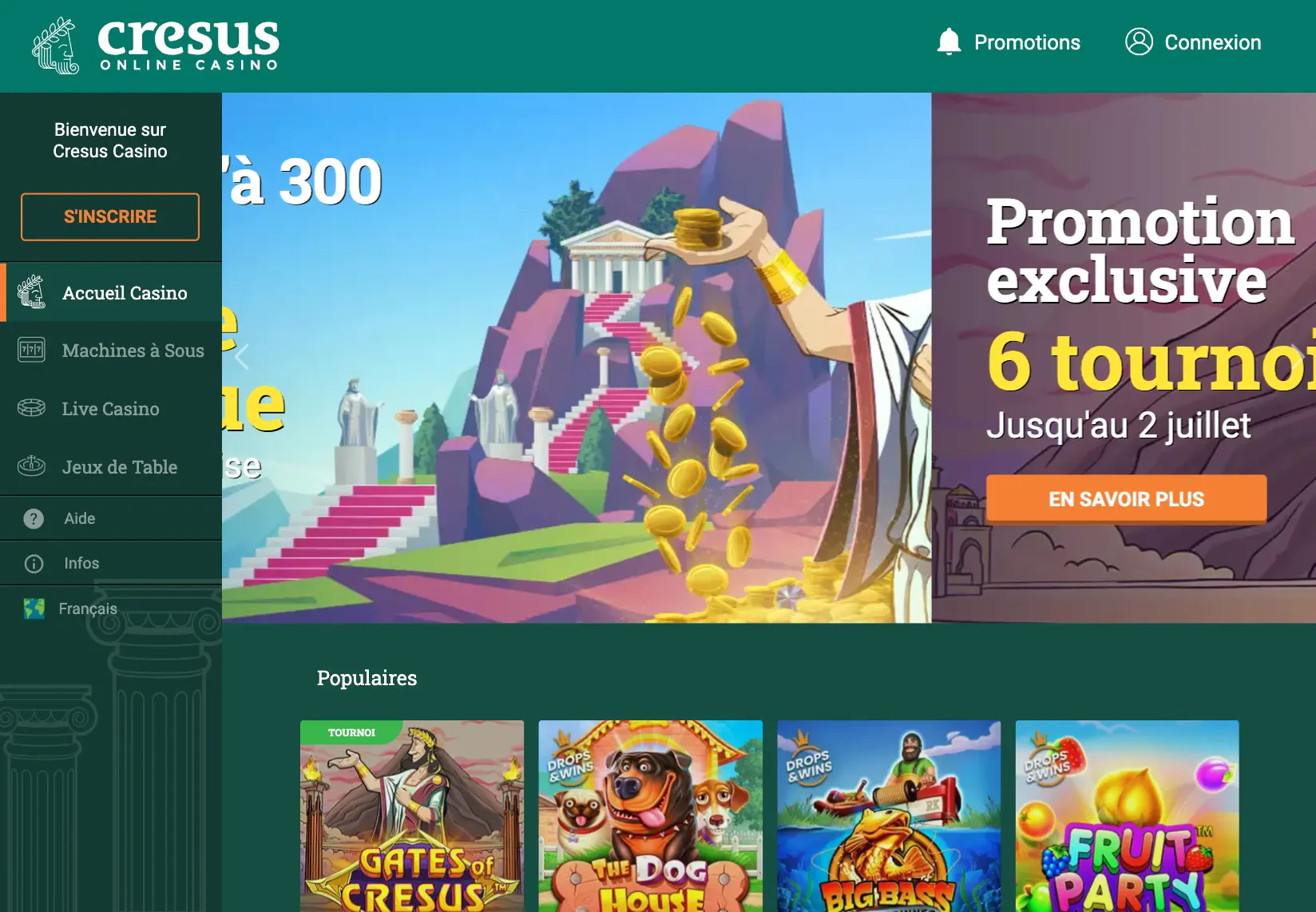 cresus casino tablette