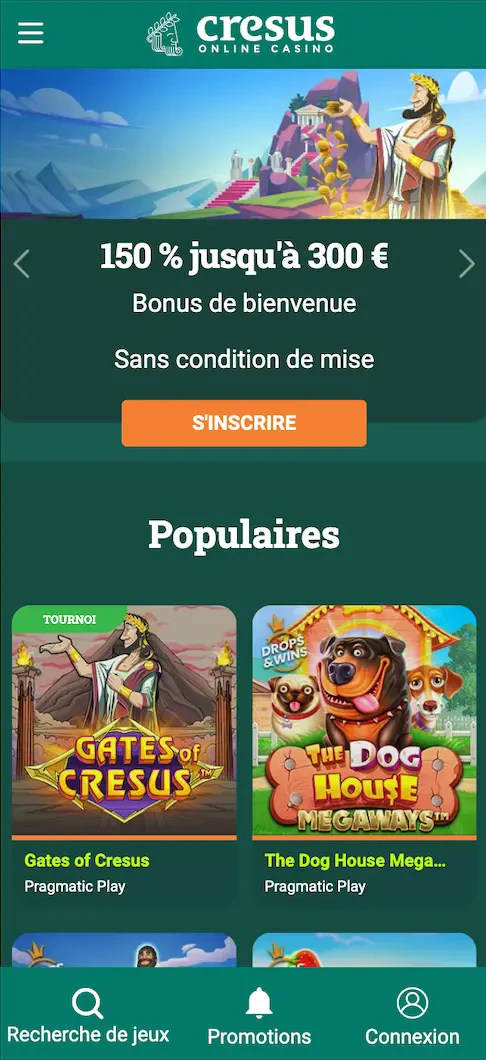 cresus casino mobile