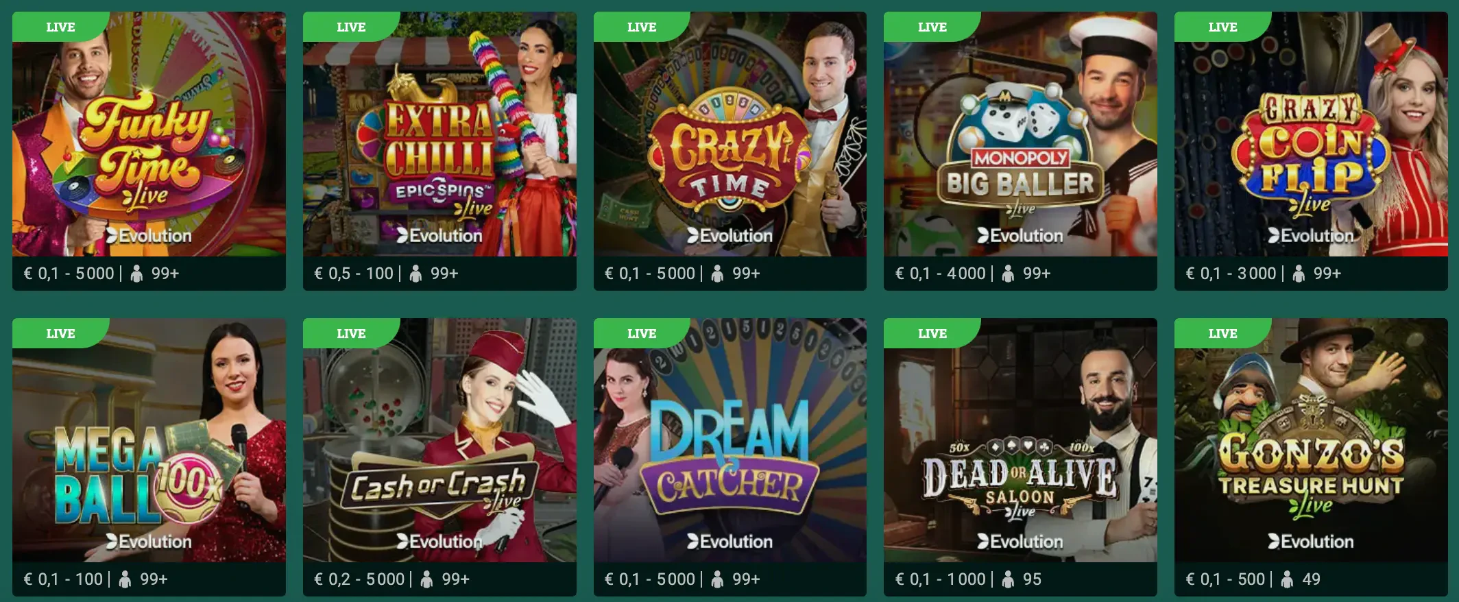 game shows cresus casino