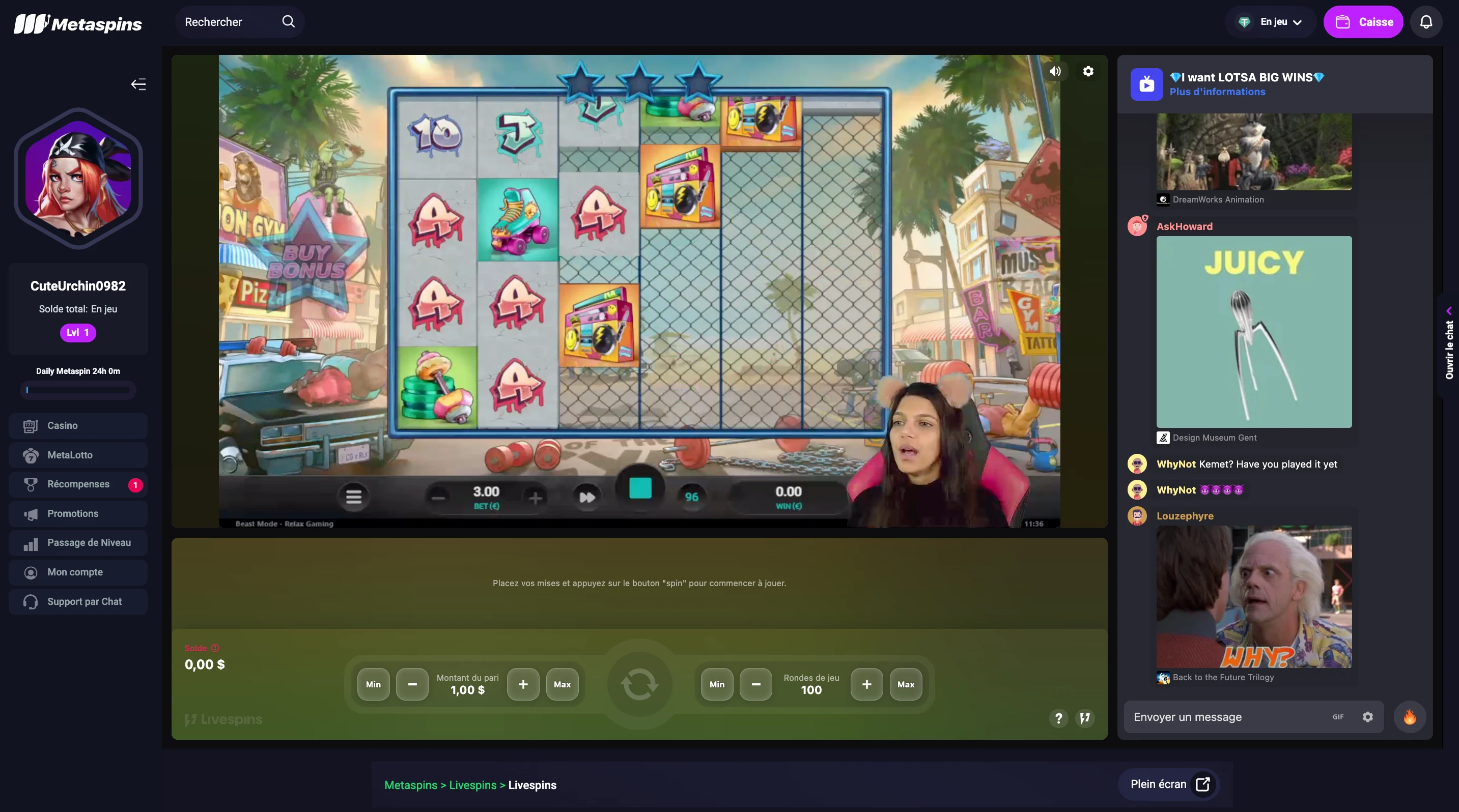 livespins metaspins