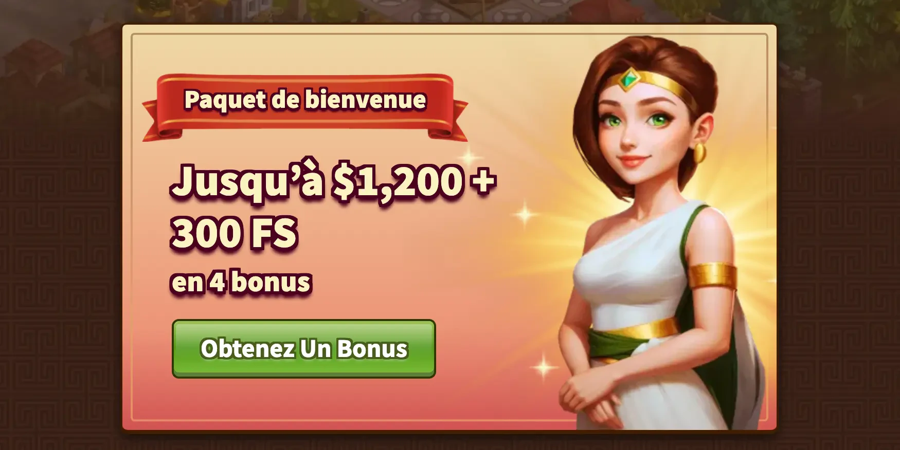 Le premier bonus de bienvenue vous offre jusqu'à 850 euros et 300 free spins
