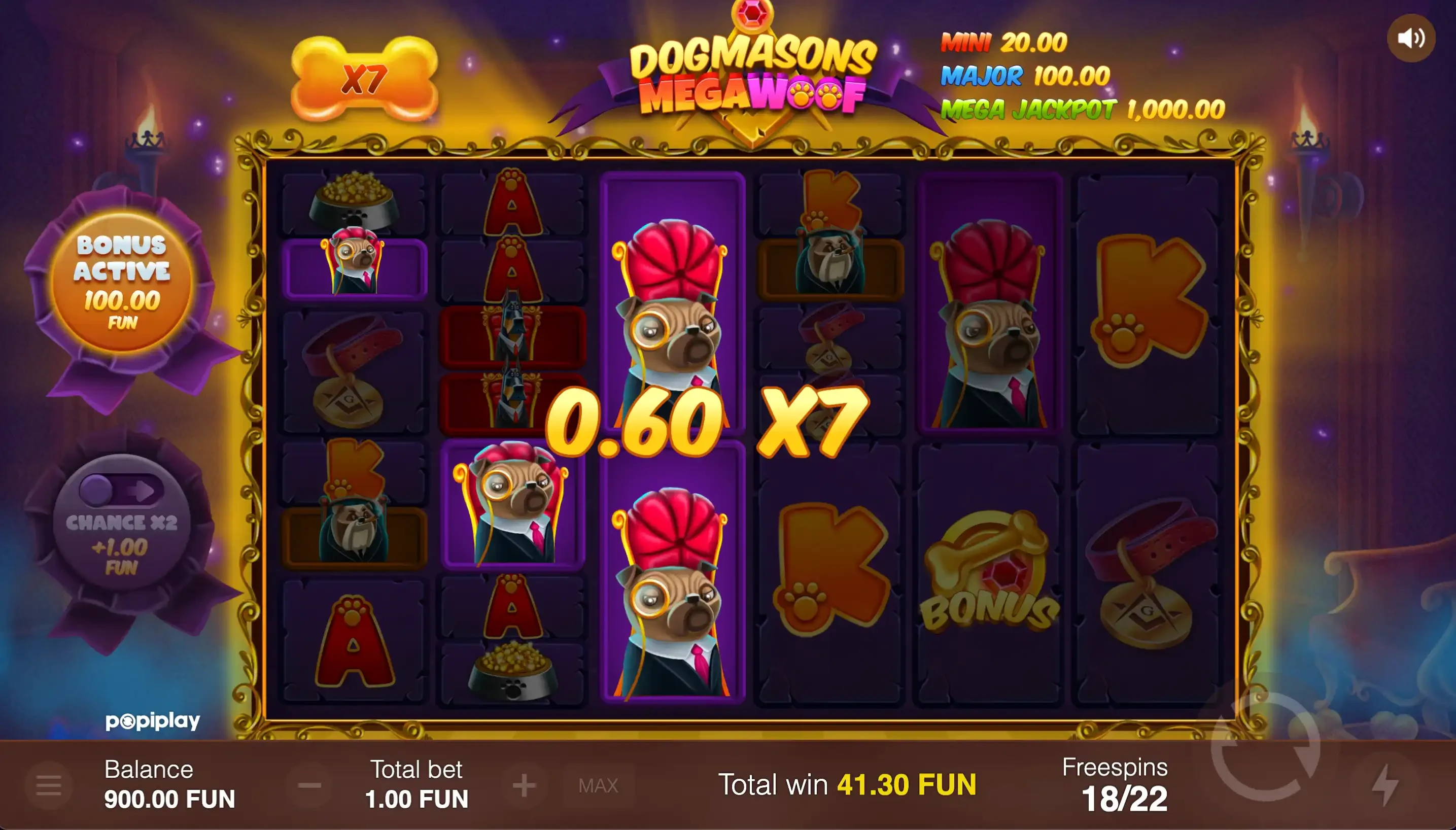 bonus free spins dogmasons megawoof