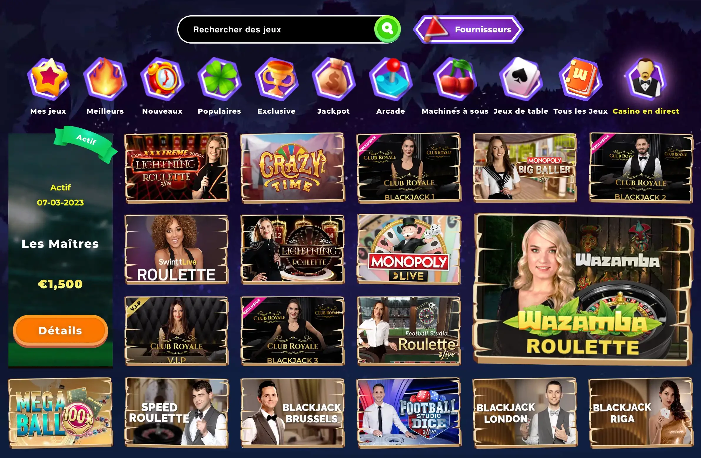 casino en direct wazamba