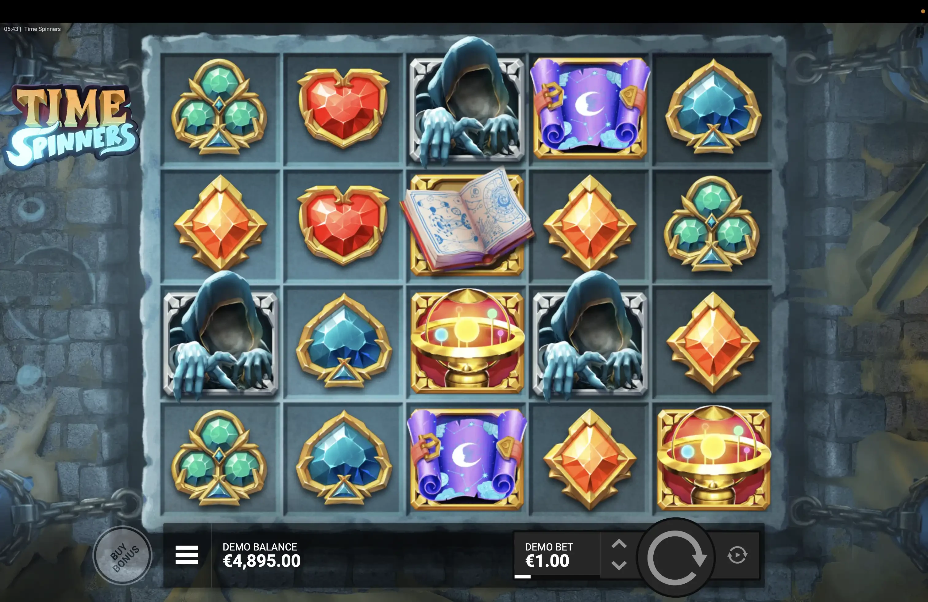 Obtention des parties gratuites sur Time Spinners