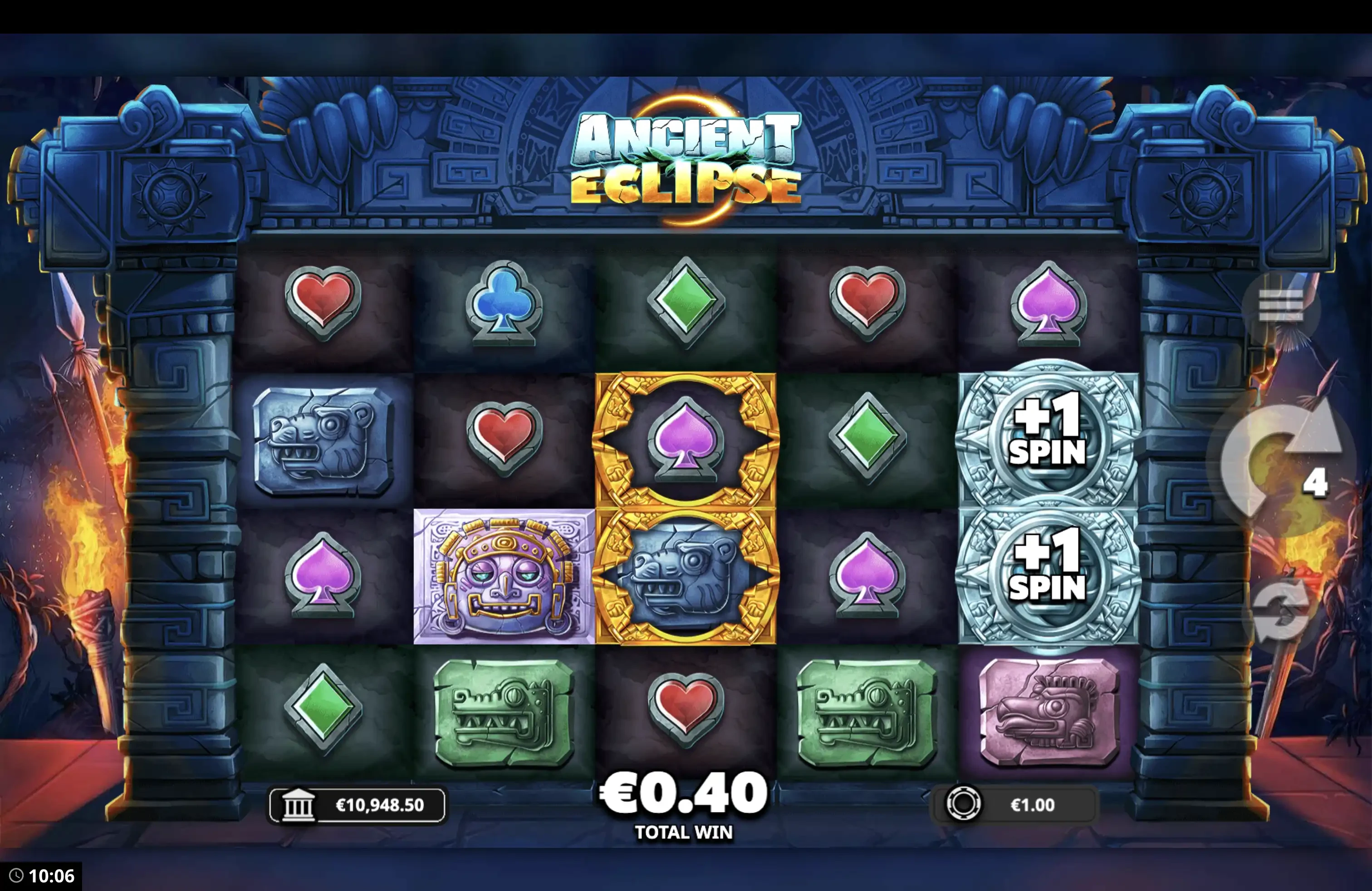 Tours gratuits supplémentaires sur la machine a sous Ancient Eclipse du provider Bang Bang Game en collaboration avec Yggdrasil Gaming