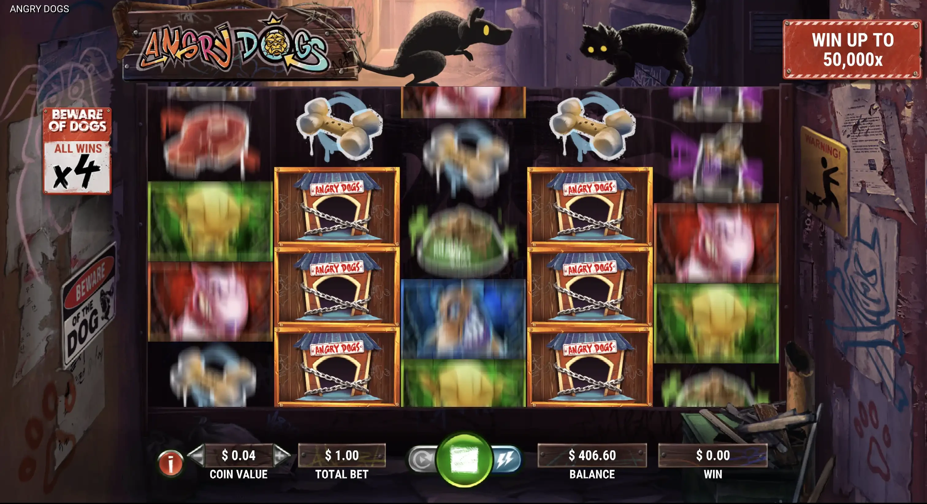Explications des parties gratuites sur la machine a sous Angry Dogs de GameArt