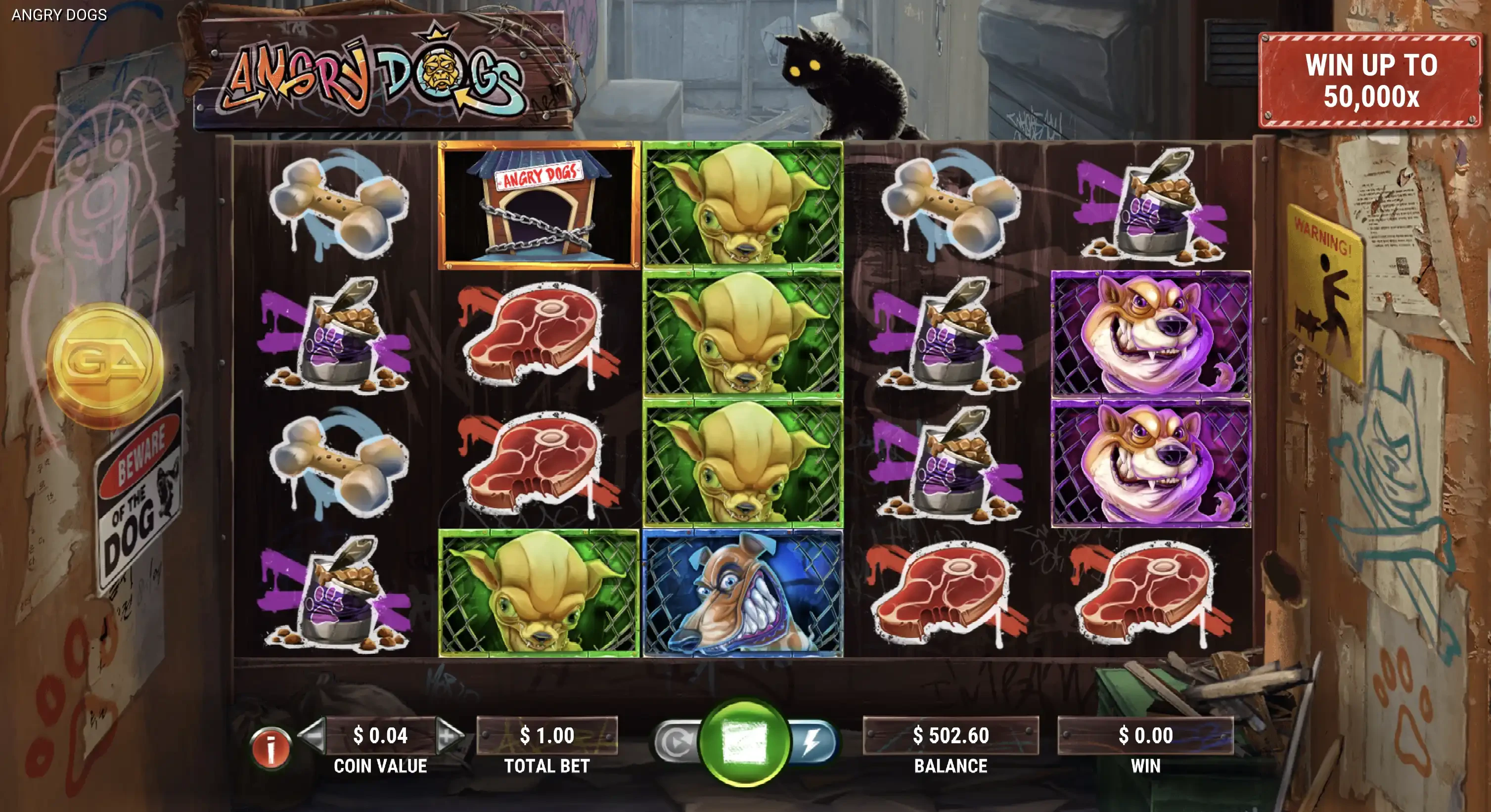 Obtention de la fonctionnalité durant vos parties payantes sur Angry Dogs de GameArt