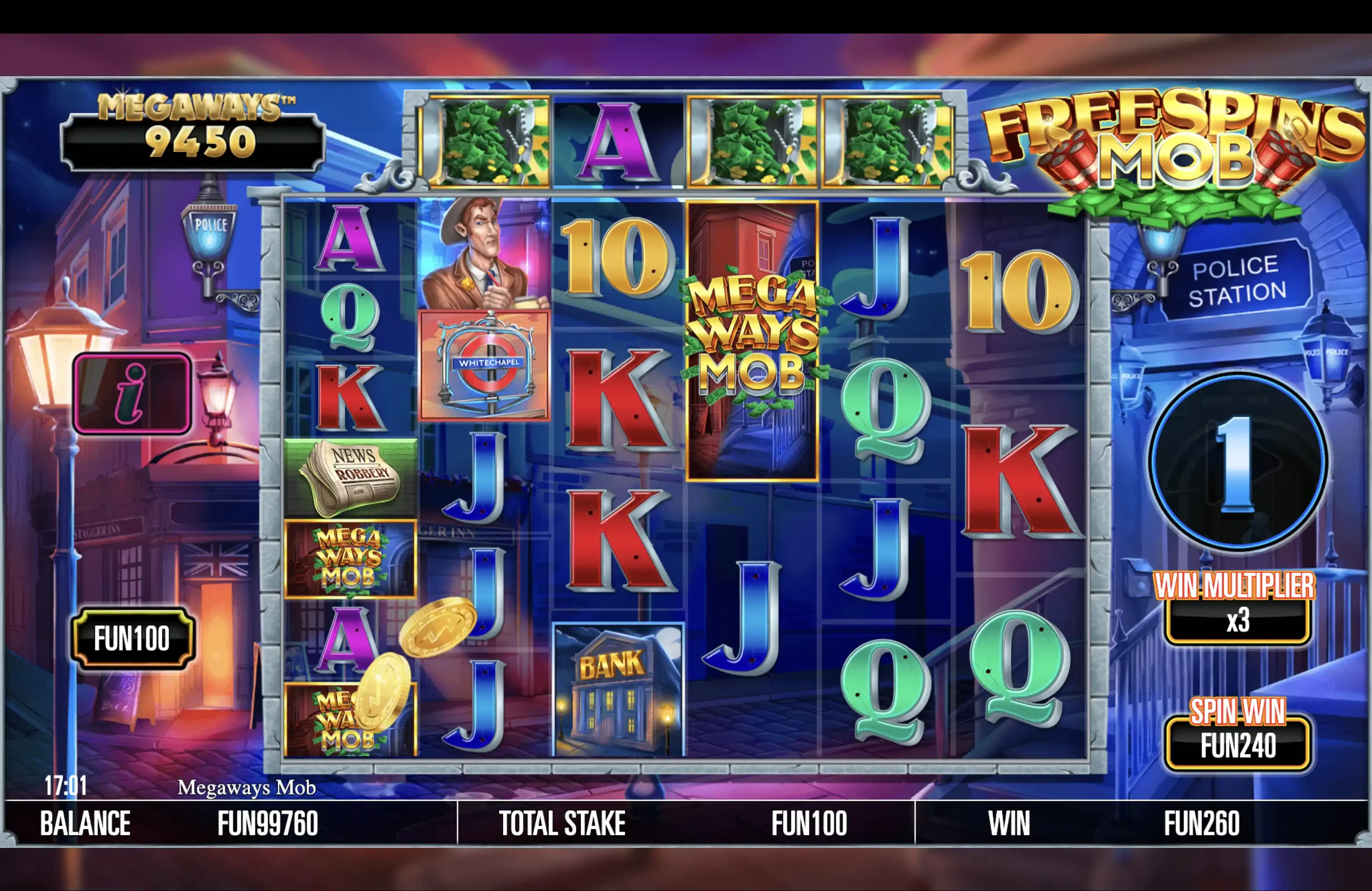 Obtention de free spins supplémentaires sur la machine a sous Megaways Mob de Relax Gaming