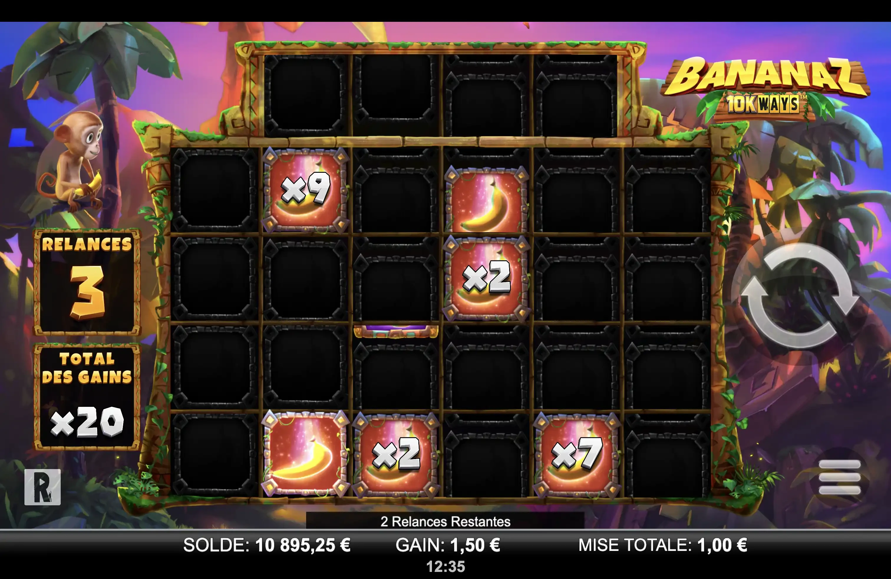 Parties gratuites sur la machine a sous Bananaz 10K Ways de Yggdrasil