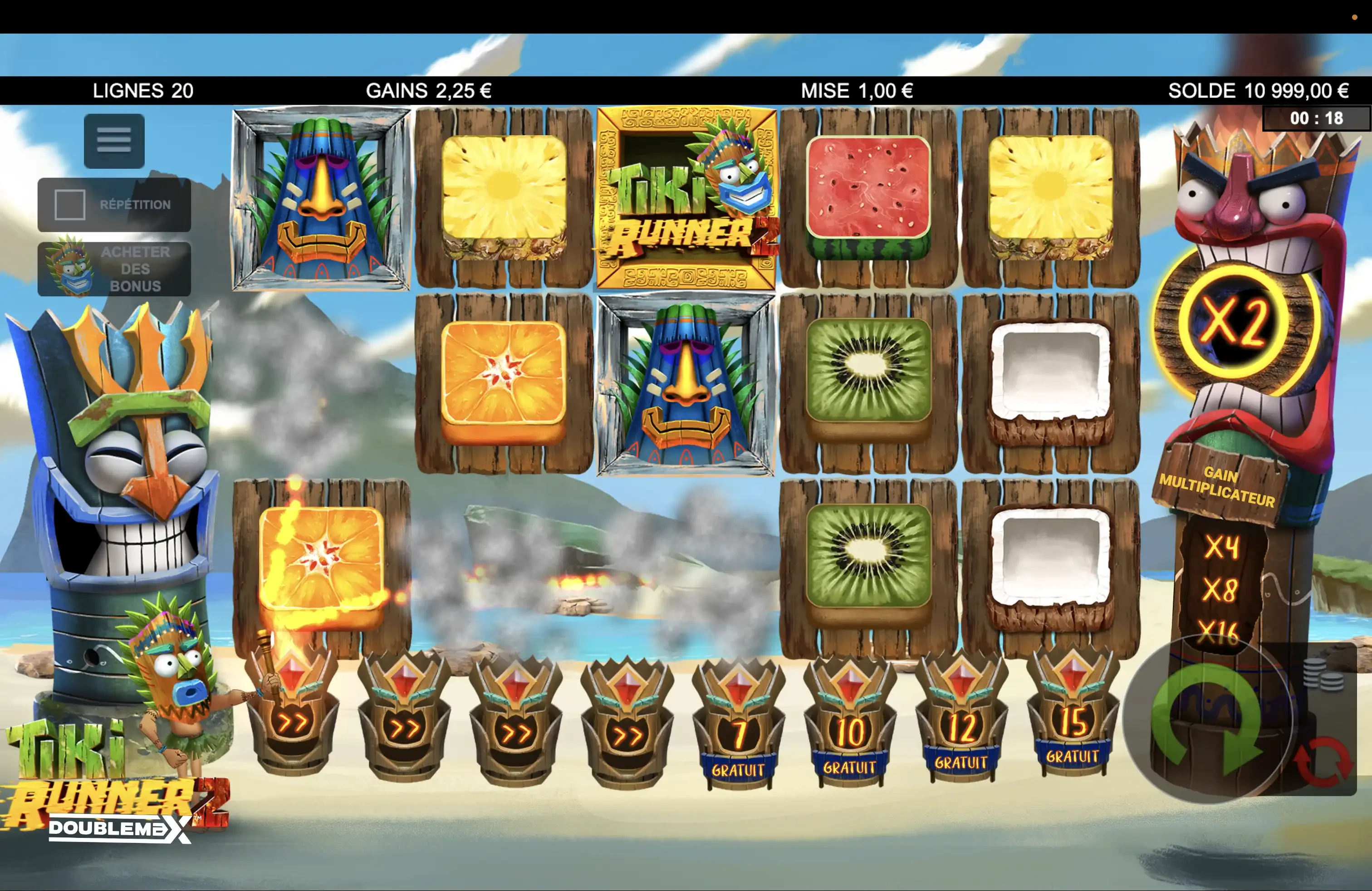 Deux nouvelles fonctionnalités sont également disponibles sur Tiki Runner 2