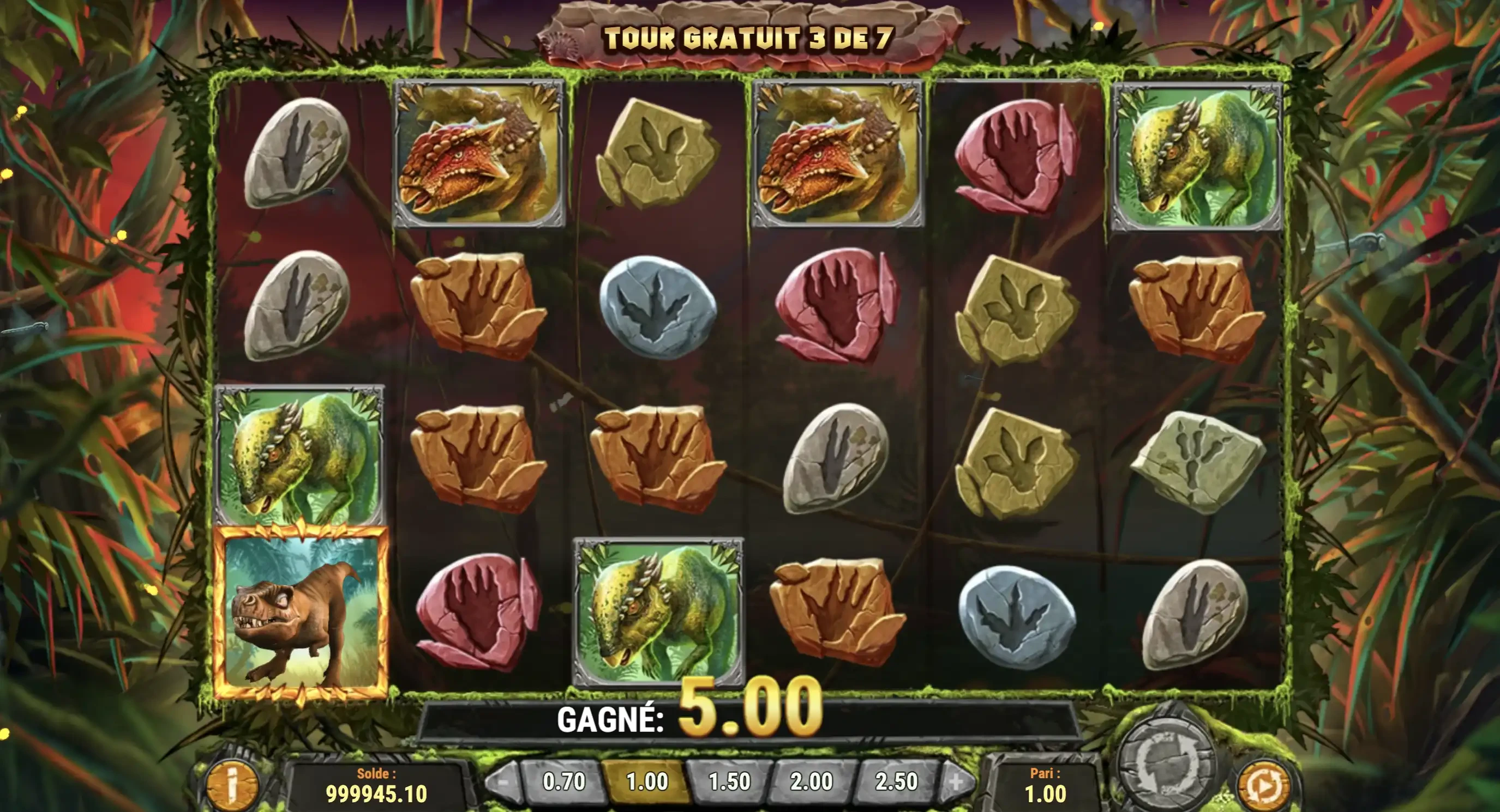Le bonus numéro 2 de Raging Rex 2 est très volatile