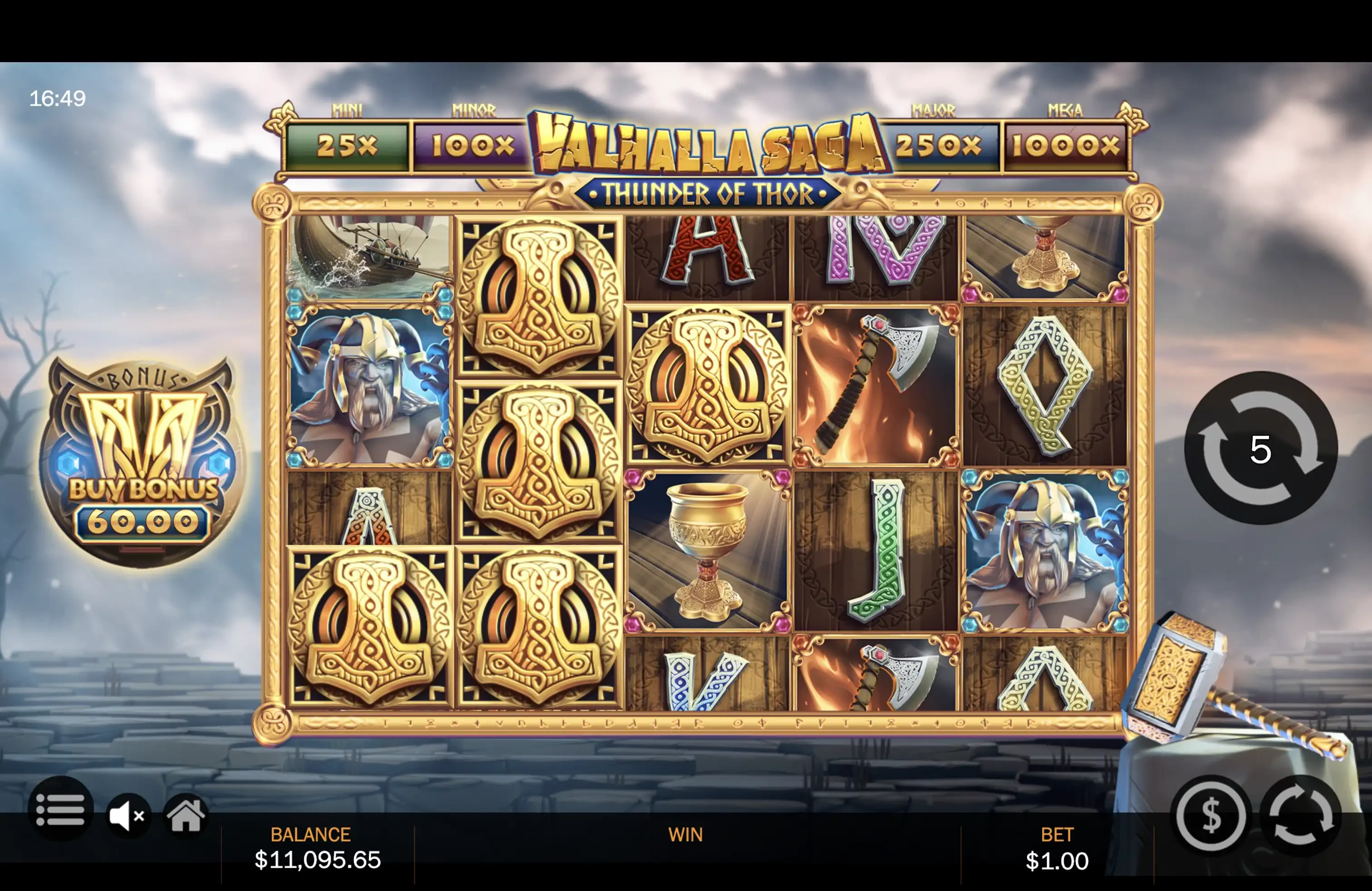 Nouveau tour gratuit sur la machine a sous Valhalla Saga Thunder of Thor