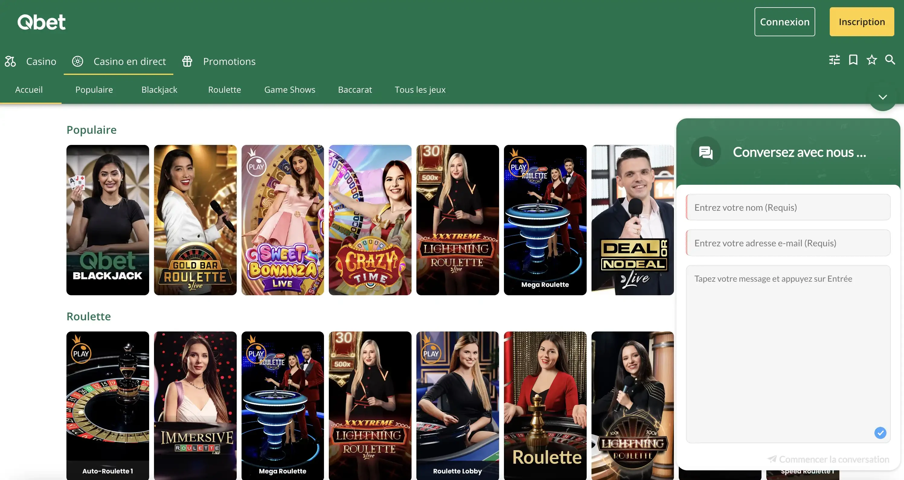 QBet est un casino en ligne qui met plusieurs options pour vous venir en aide en cas de problèmes