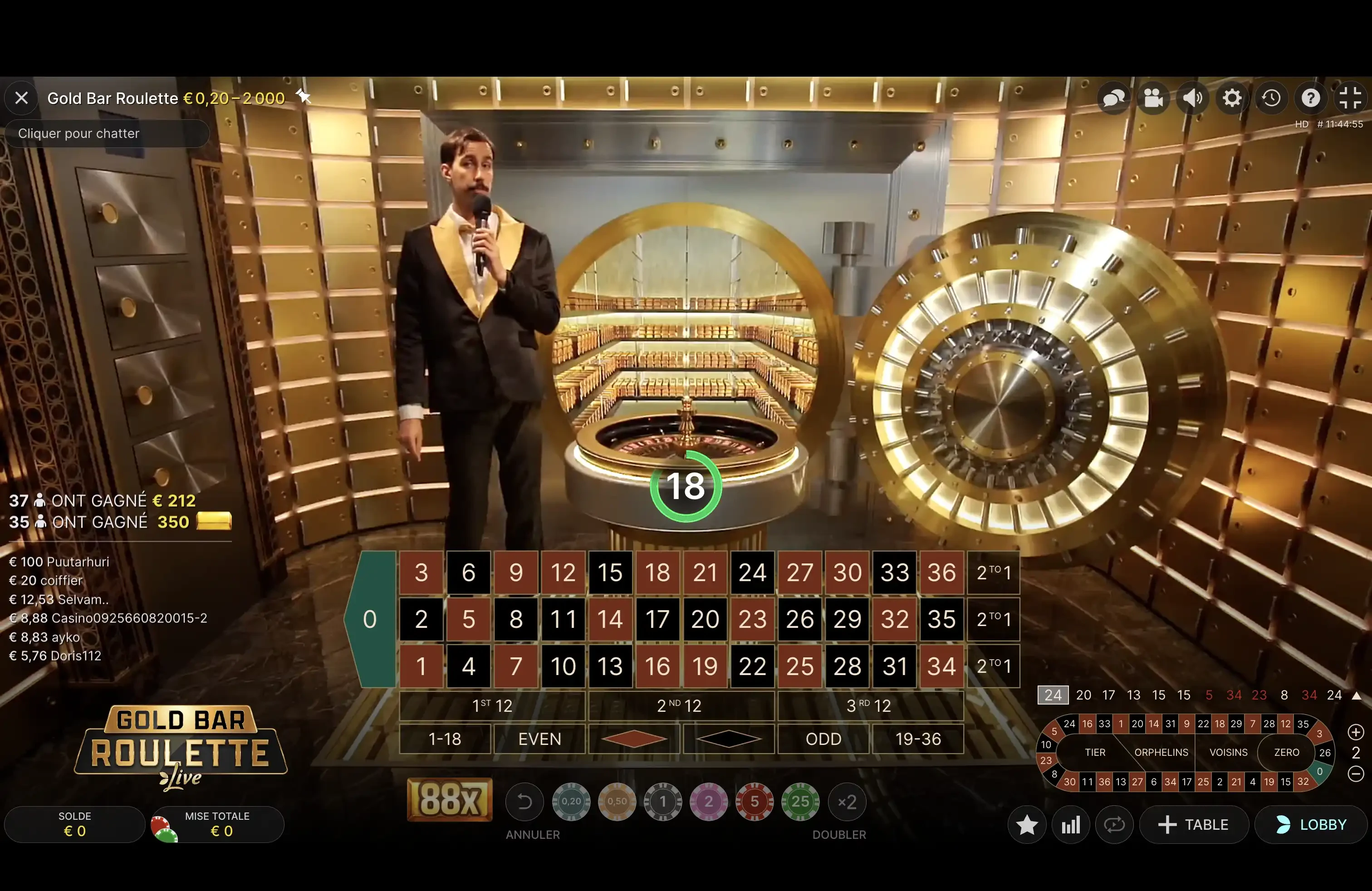 Temps pour miser sur la Gold Bar Roulette, le dernier jeu d’Evolution Gaming