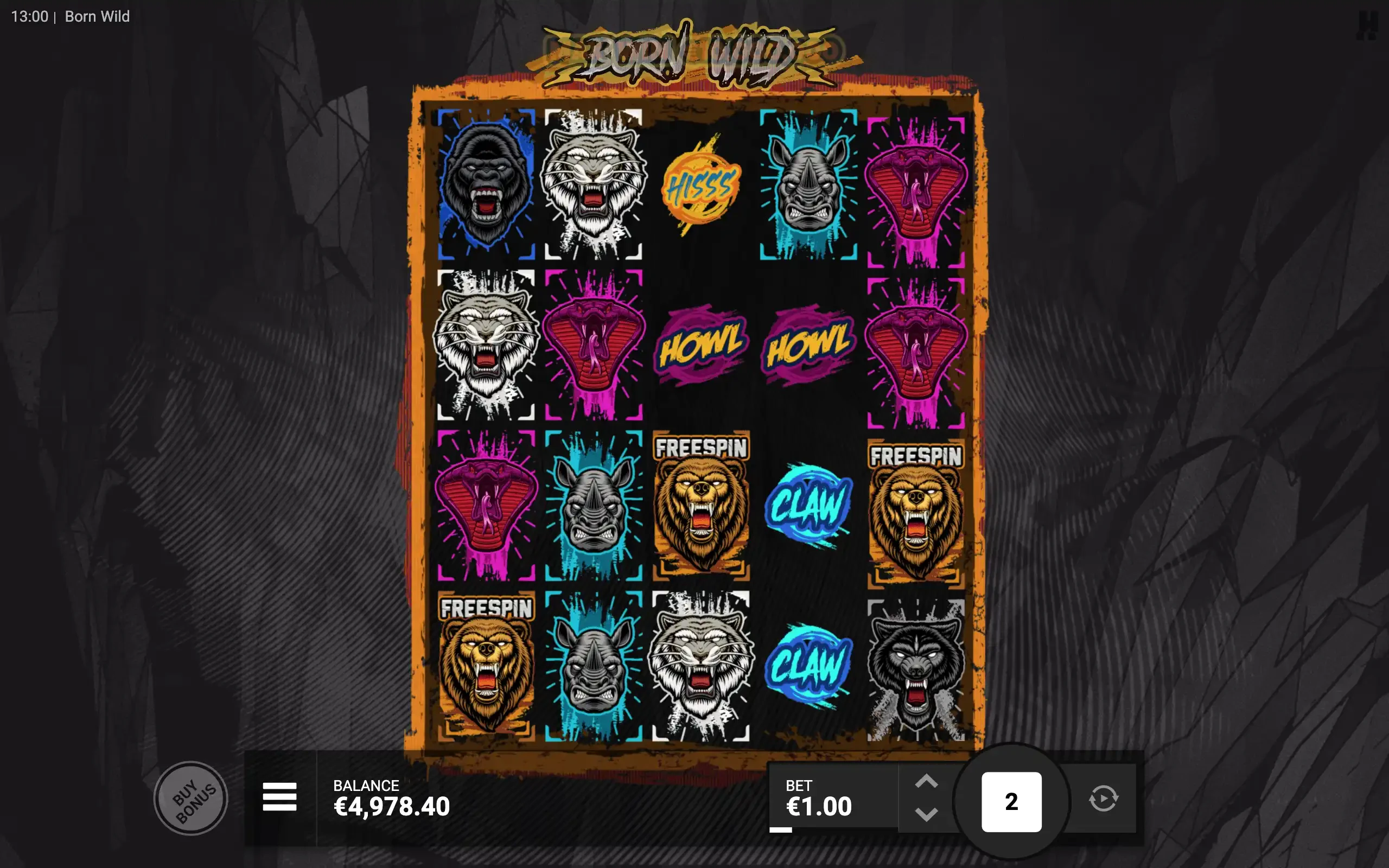 Obtention des parties bonus sur Born Wild