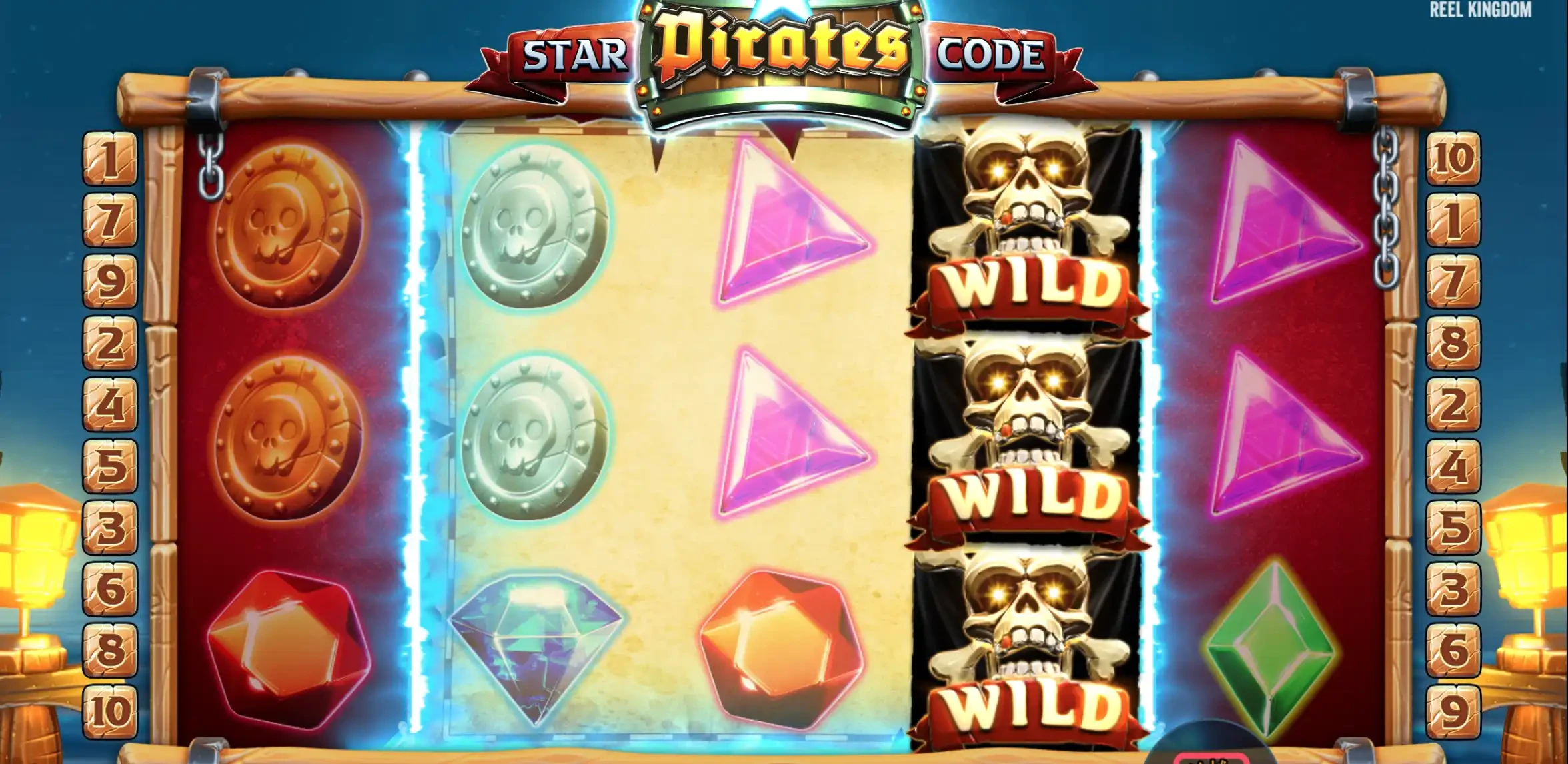 Fonctionnalité wild bonus sur Star Pirates Code