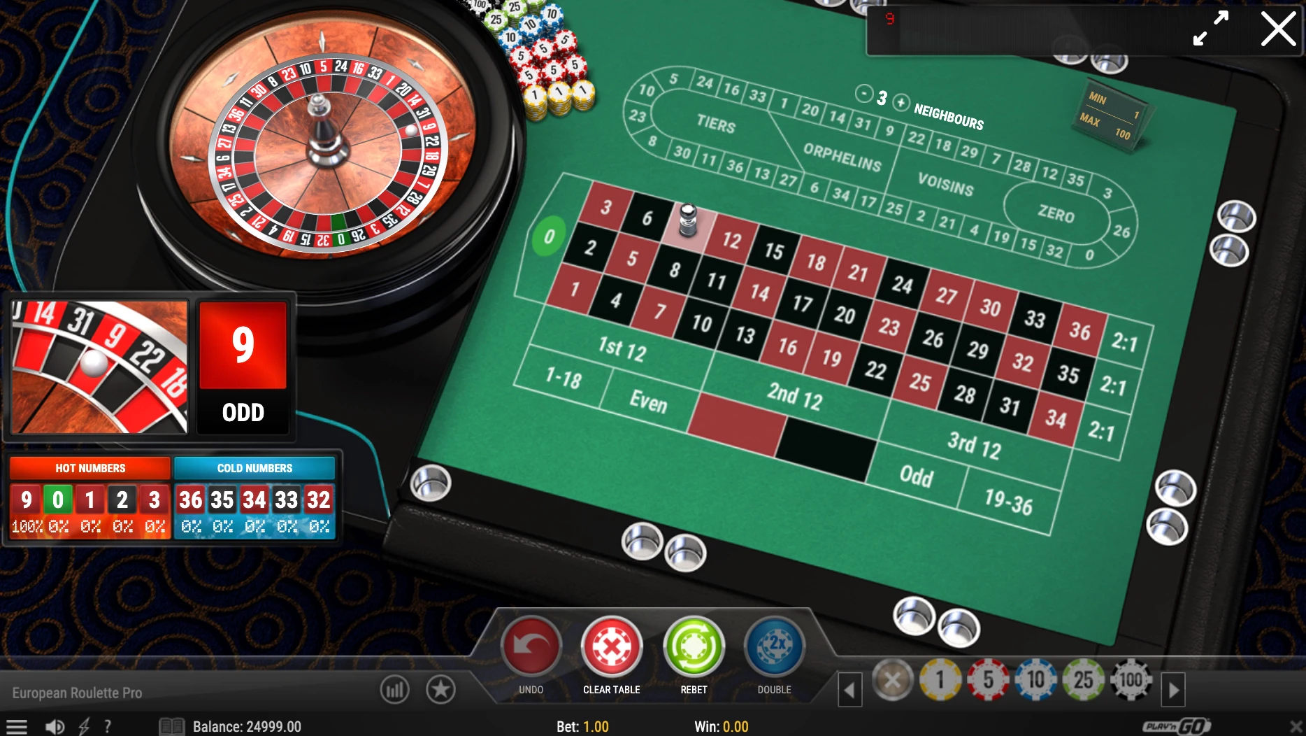 roulette play'n go