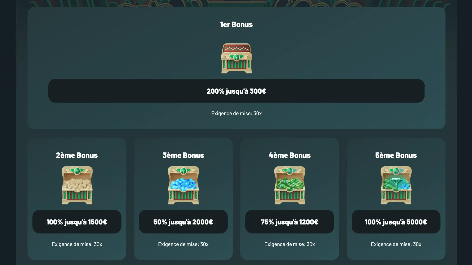bonus de bienvenue palm casino