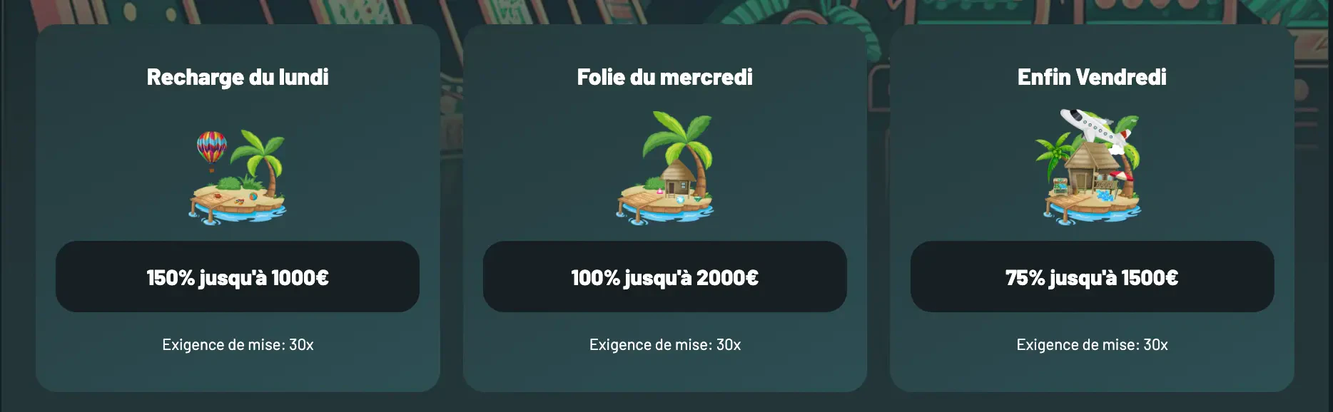 bonus hebdo palm casino