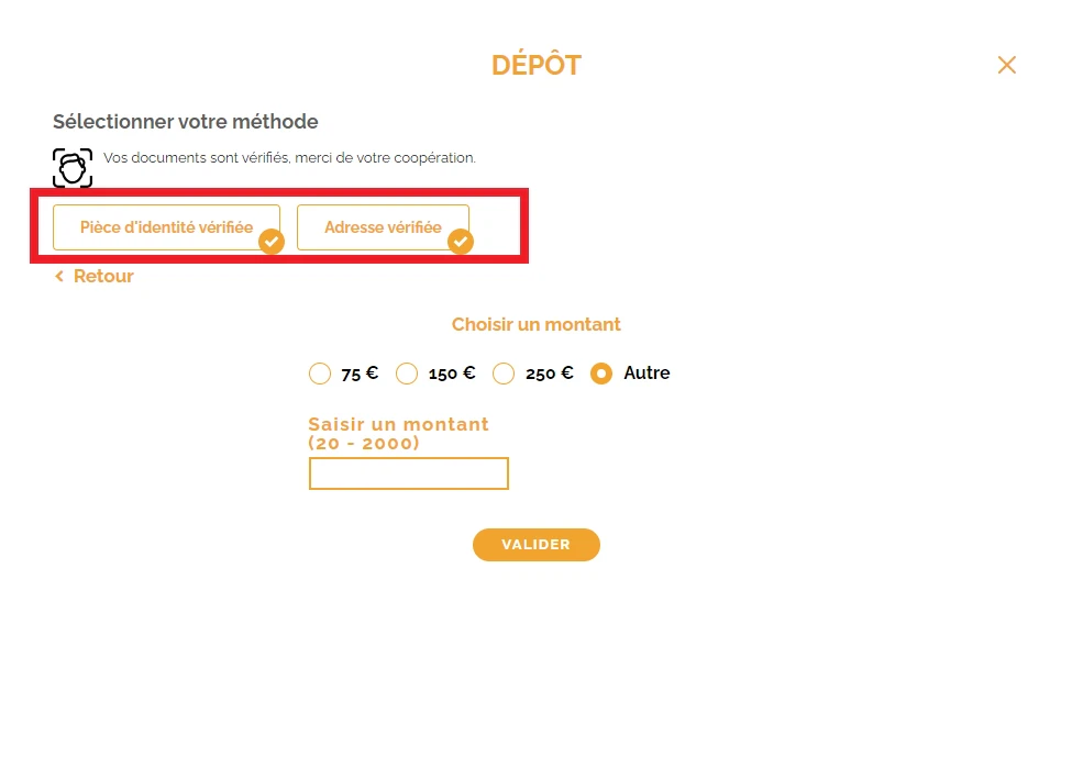 KYC Arlequin avant dépôt