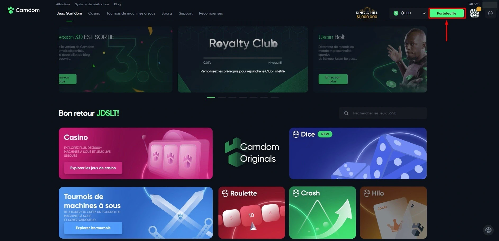 Portefeuille Gamdom