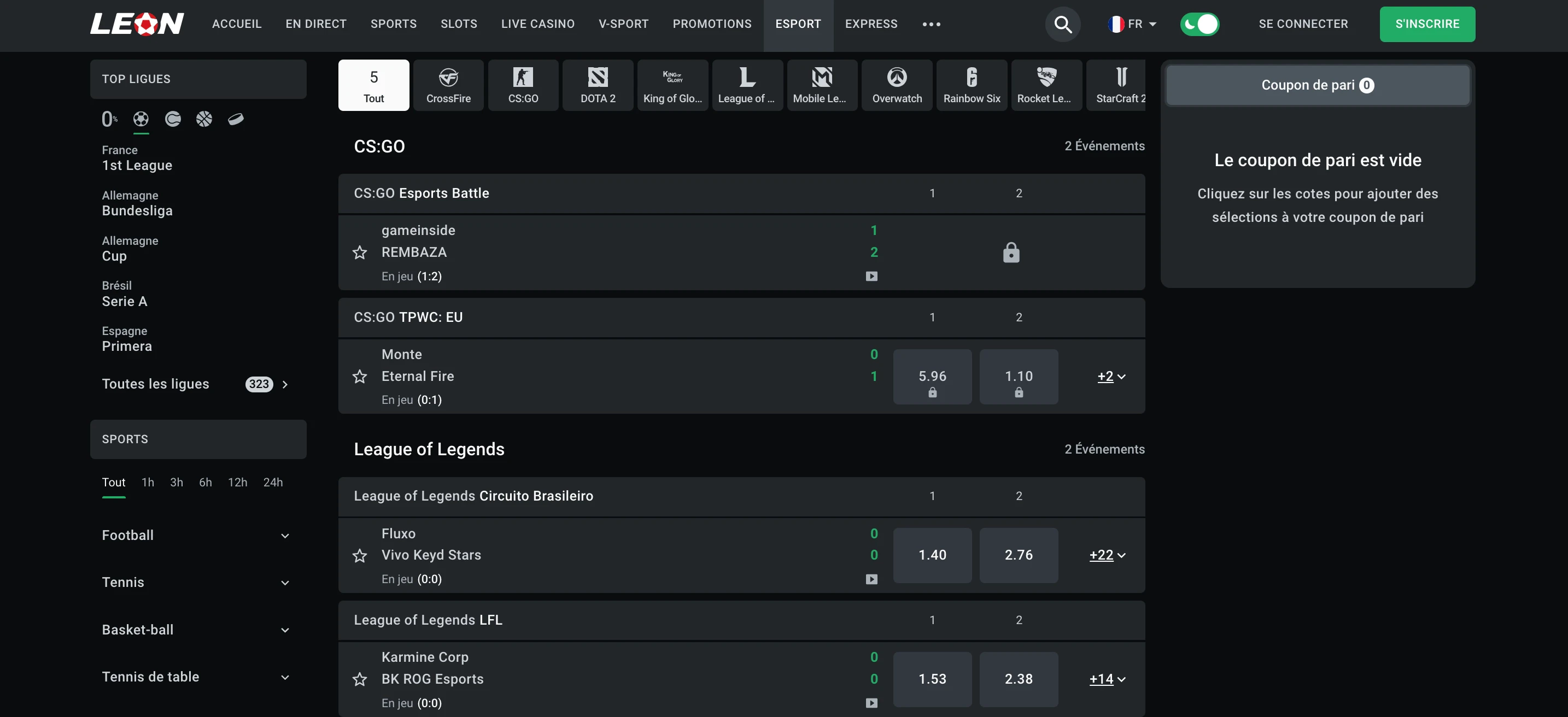 paris esport leonbet