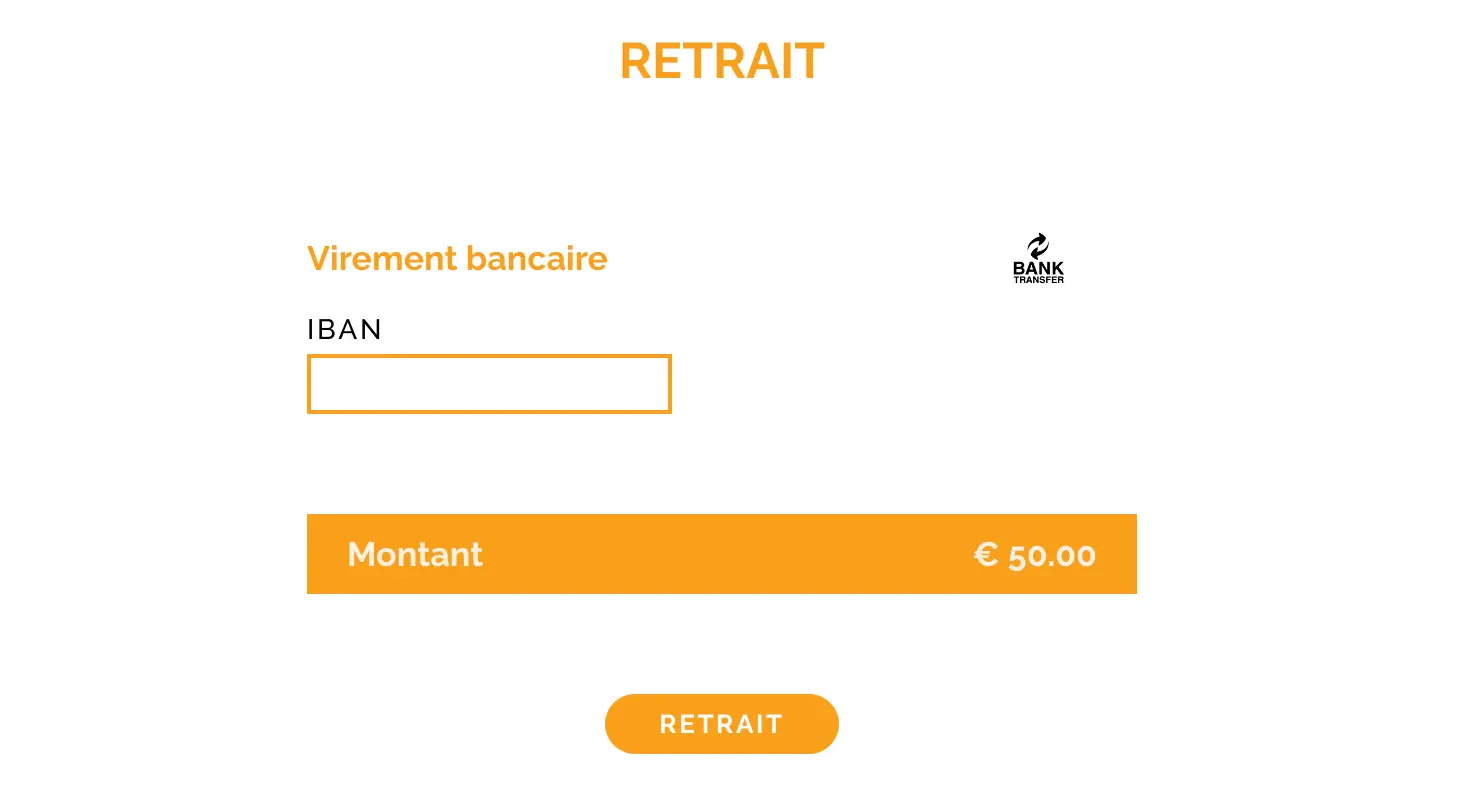 Retrait virement étape 2