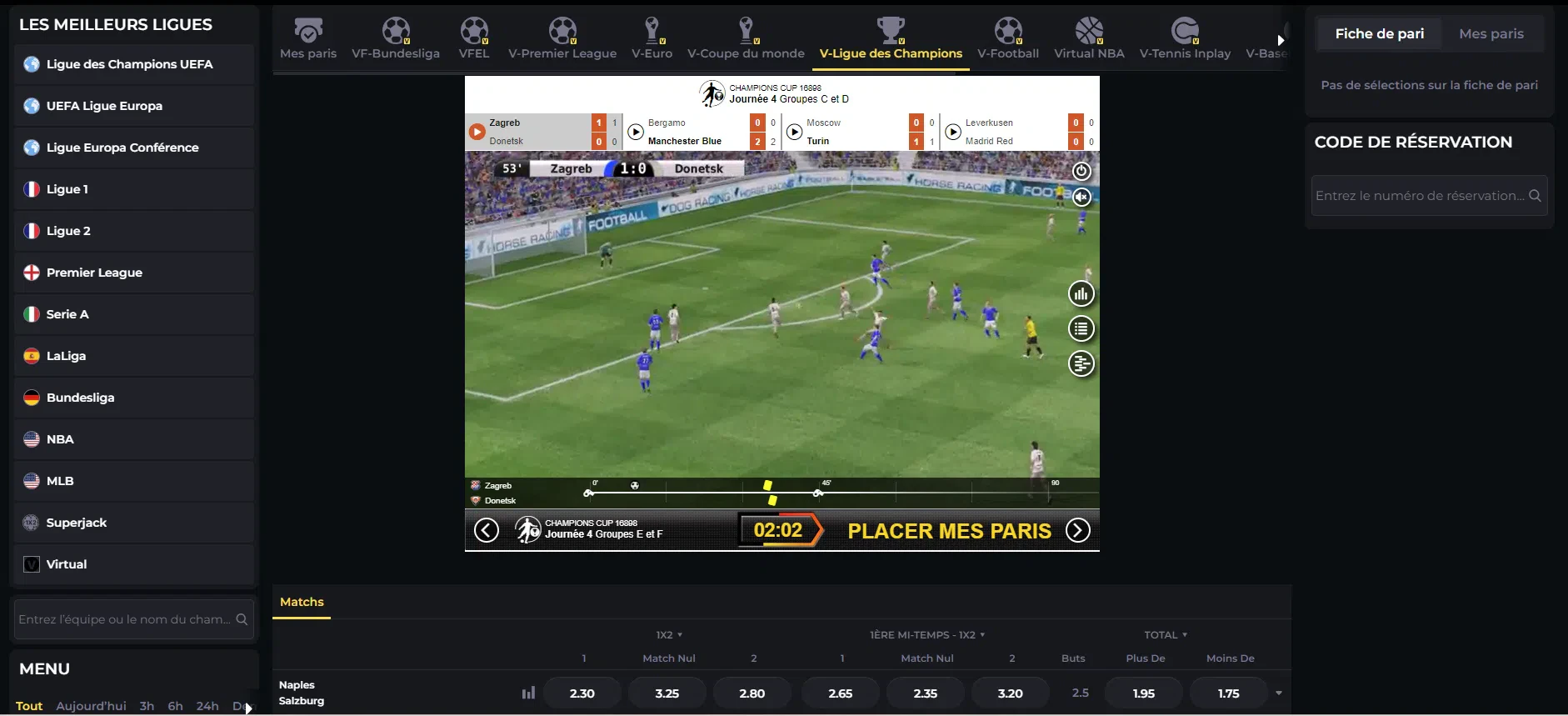 Championnat football virtuel