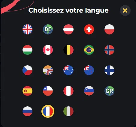 Choisir sa langue