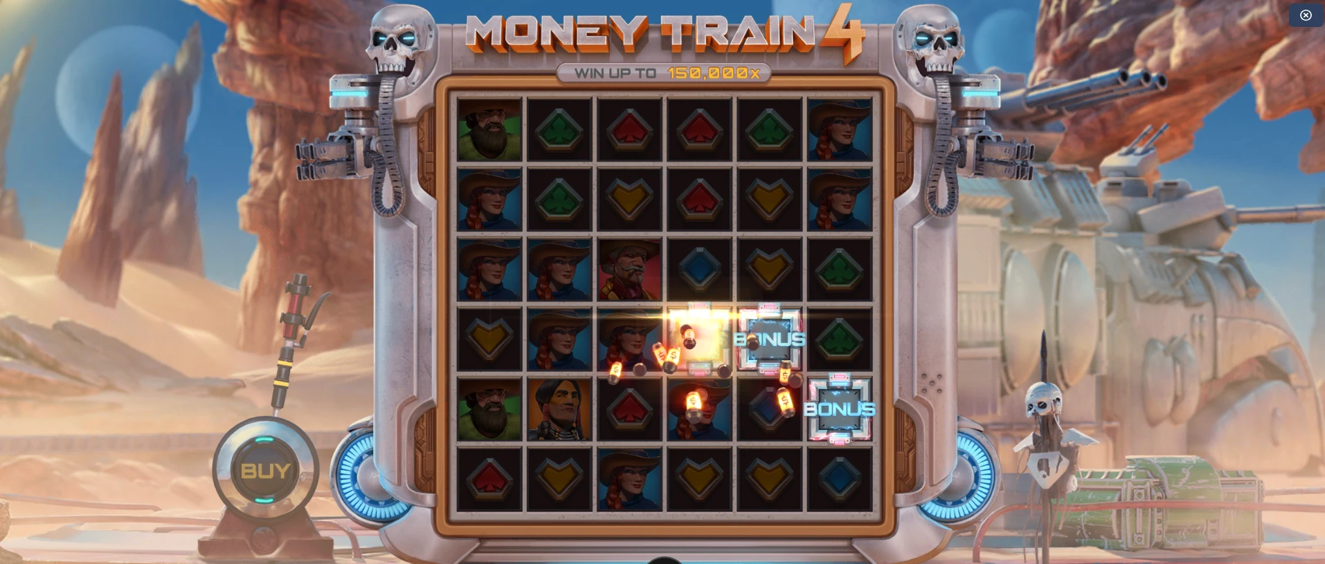 Il vous sera possible d’acheter les parties gratuites sur la machine à sous Money Train 4