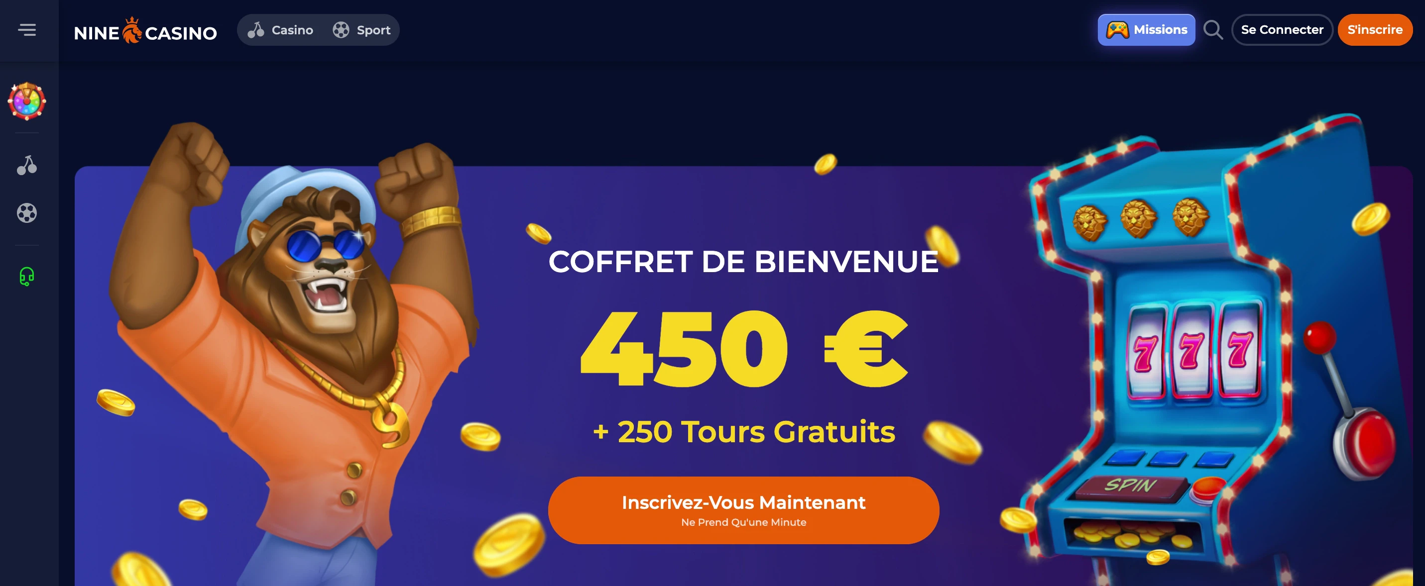 bonus de bienvenue ninecasino