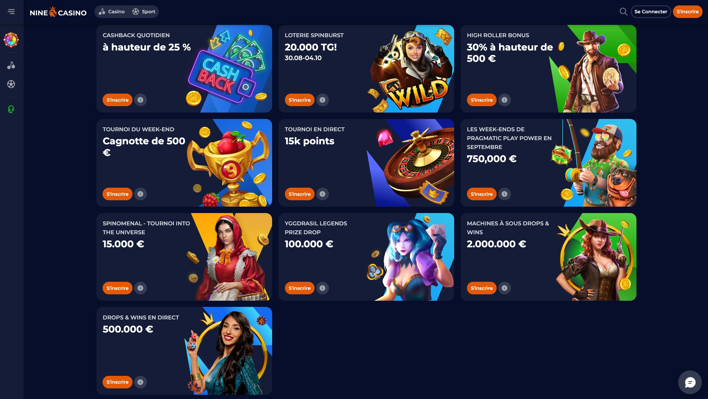 promotions ninecasino
