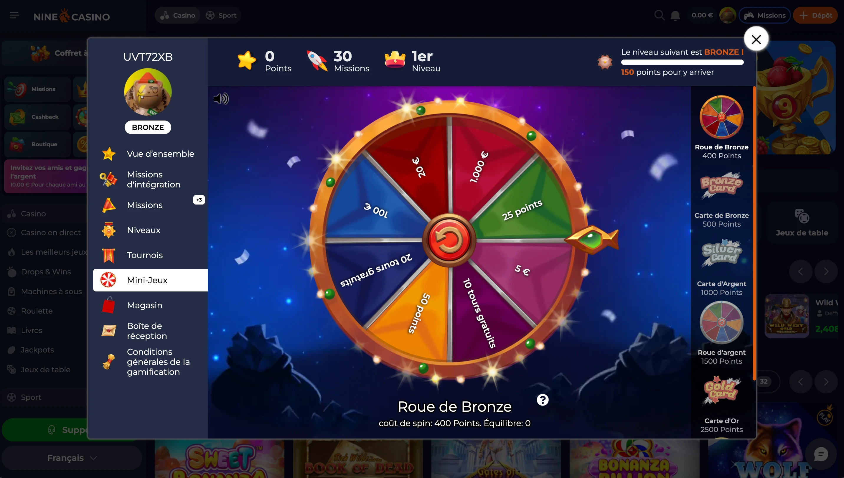 roue ninecasino
