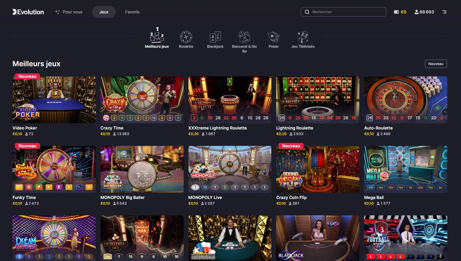 Les jeux en direct d’Evolution Gaming sont vraiment les plus connus du monde