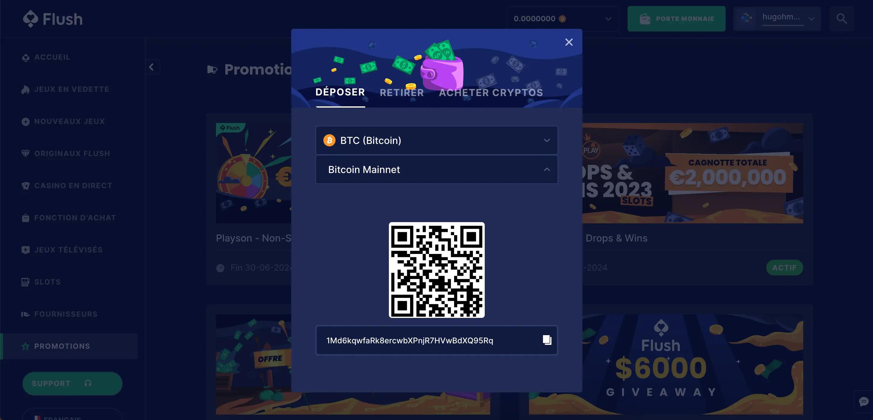 Flush crypto