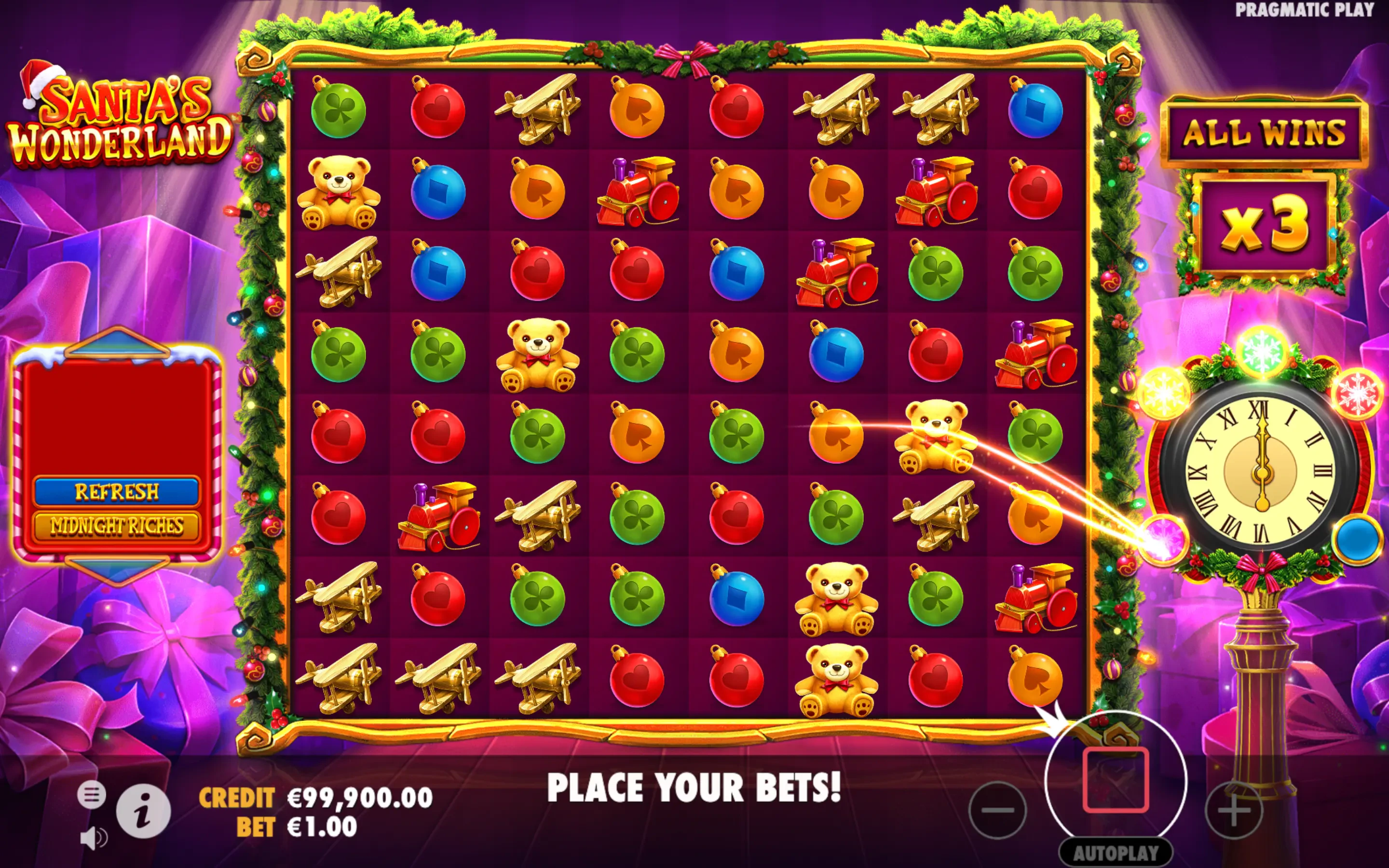 Santa's Wonderland bonus game