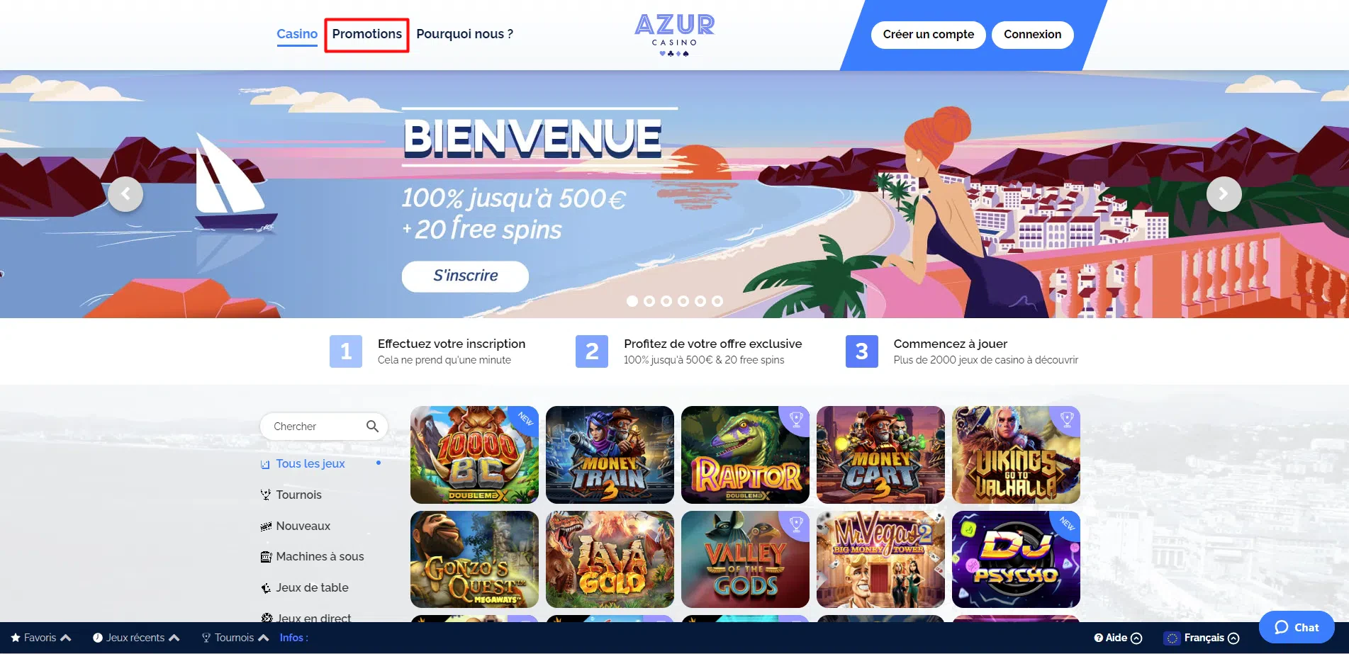 Présentation Azur Casino