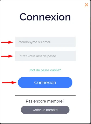 Connexion identifiant