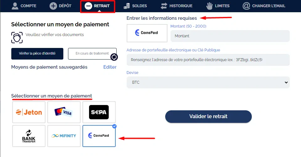 Moyen de paiement